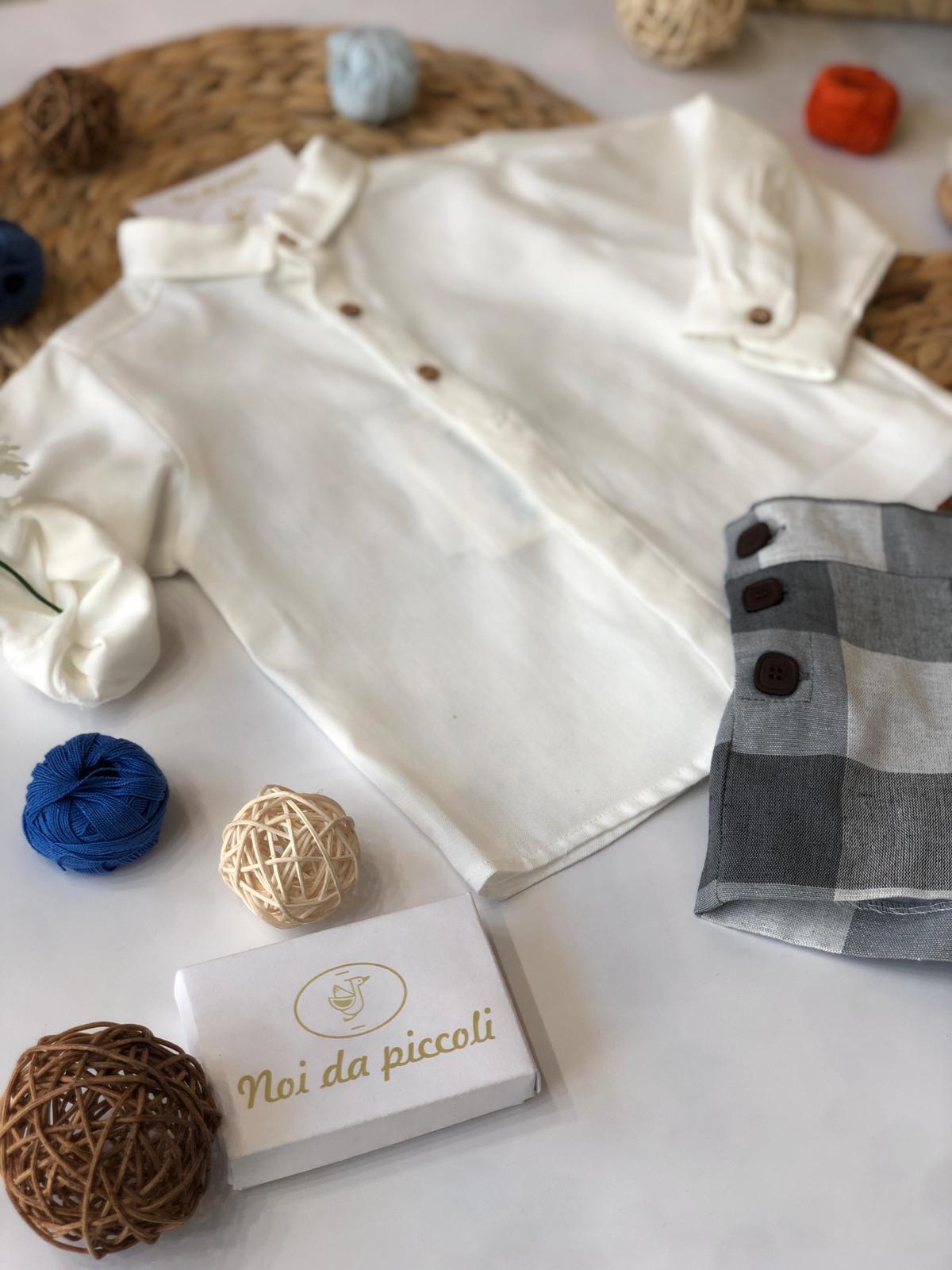 CAMICINA CON SHORTS QUADRI - Noi da piccoli