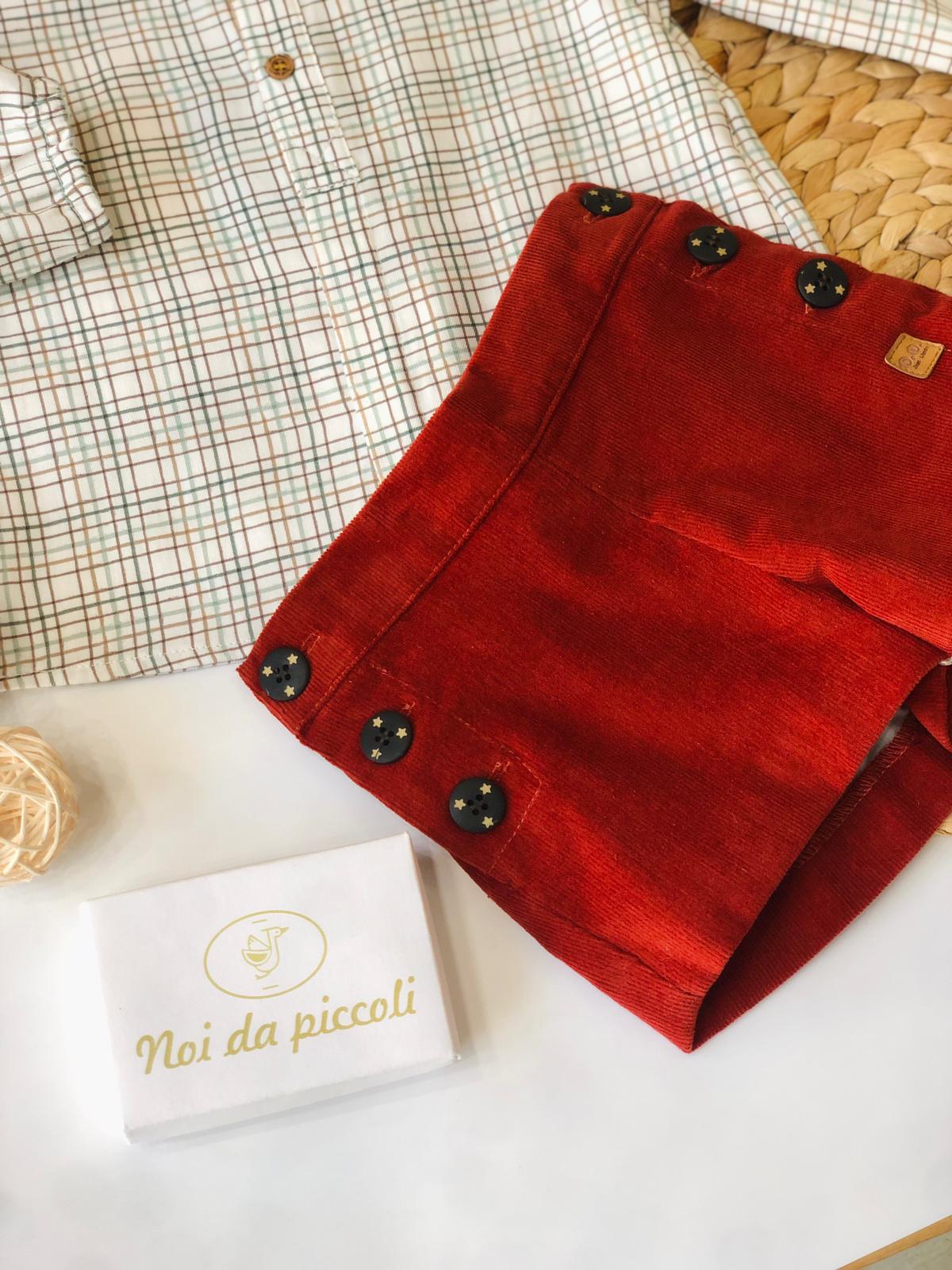 CAMICINA CON SHORTS RUGGINE - Noi da piccoli