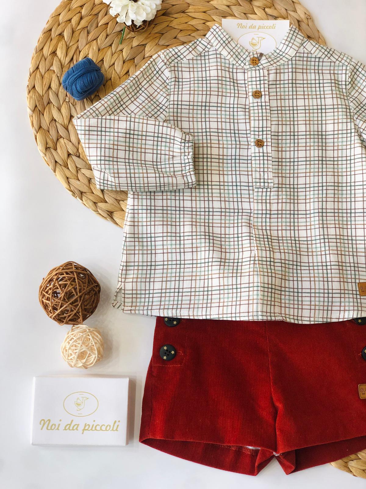 CAMICINA CON SHORTS RUGGINE - Noi da piccoli