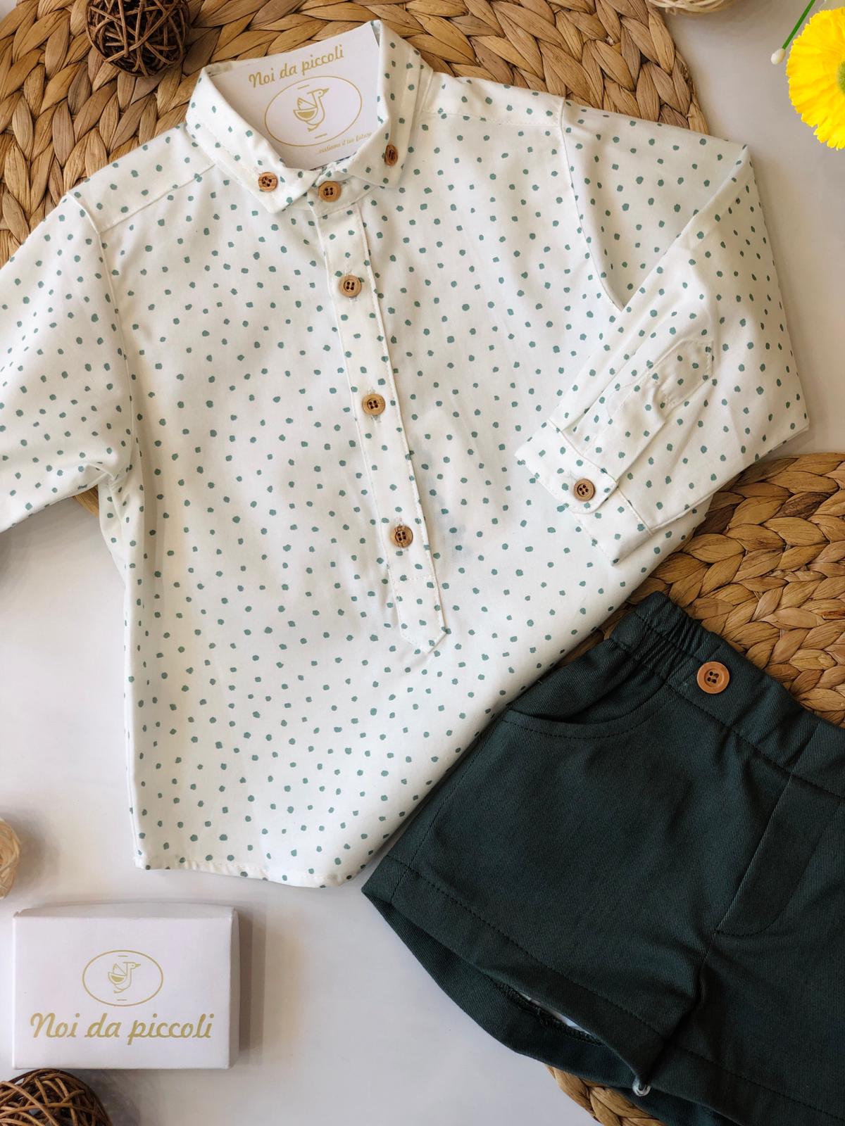 CAMICINA CON SHORTS VERDE - Noi da piccoli