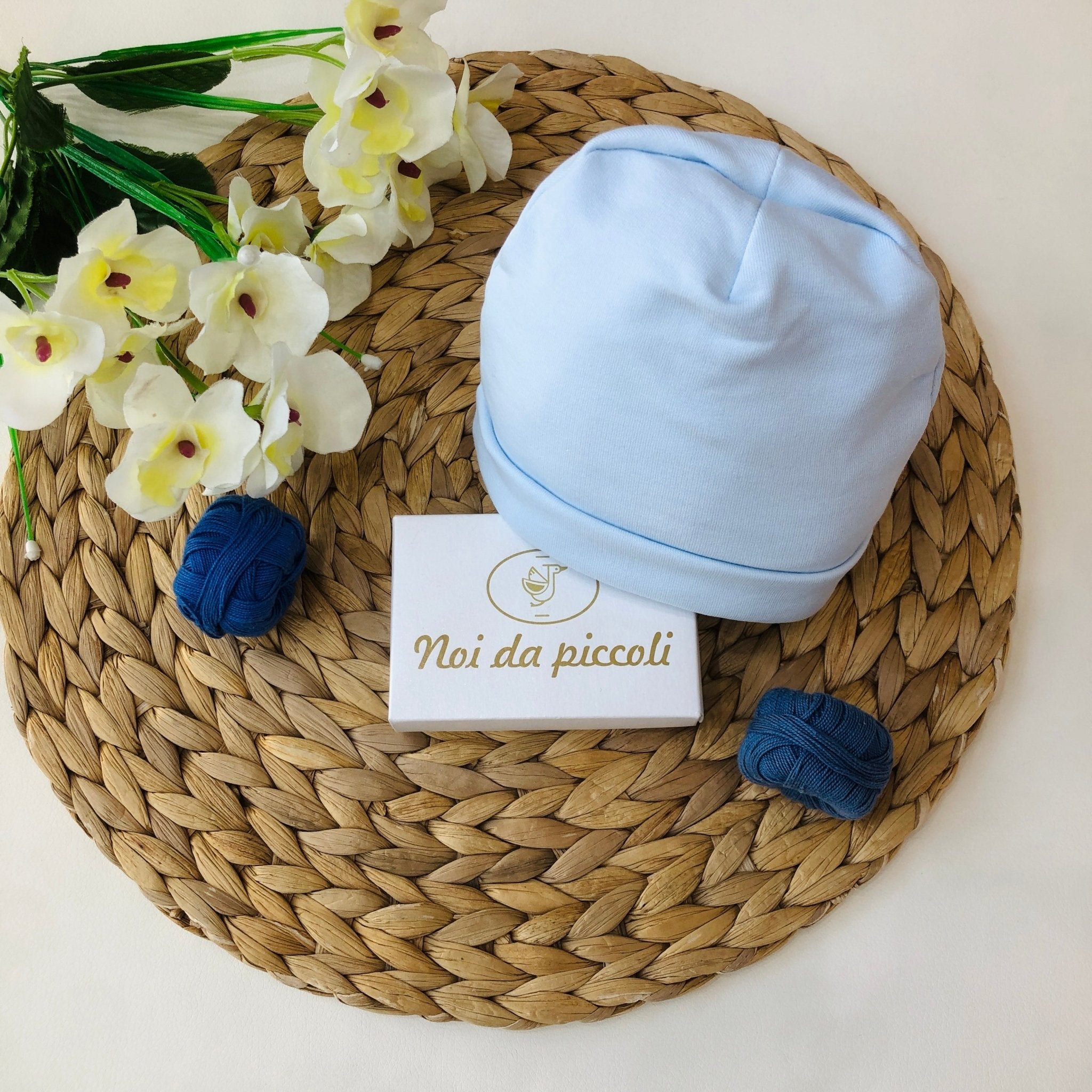 CAPPELLINO CIELO IN CALDO COTONE - Noi da piccoli