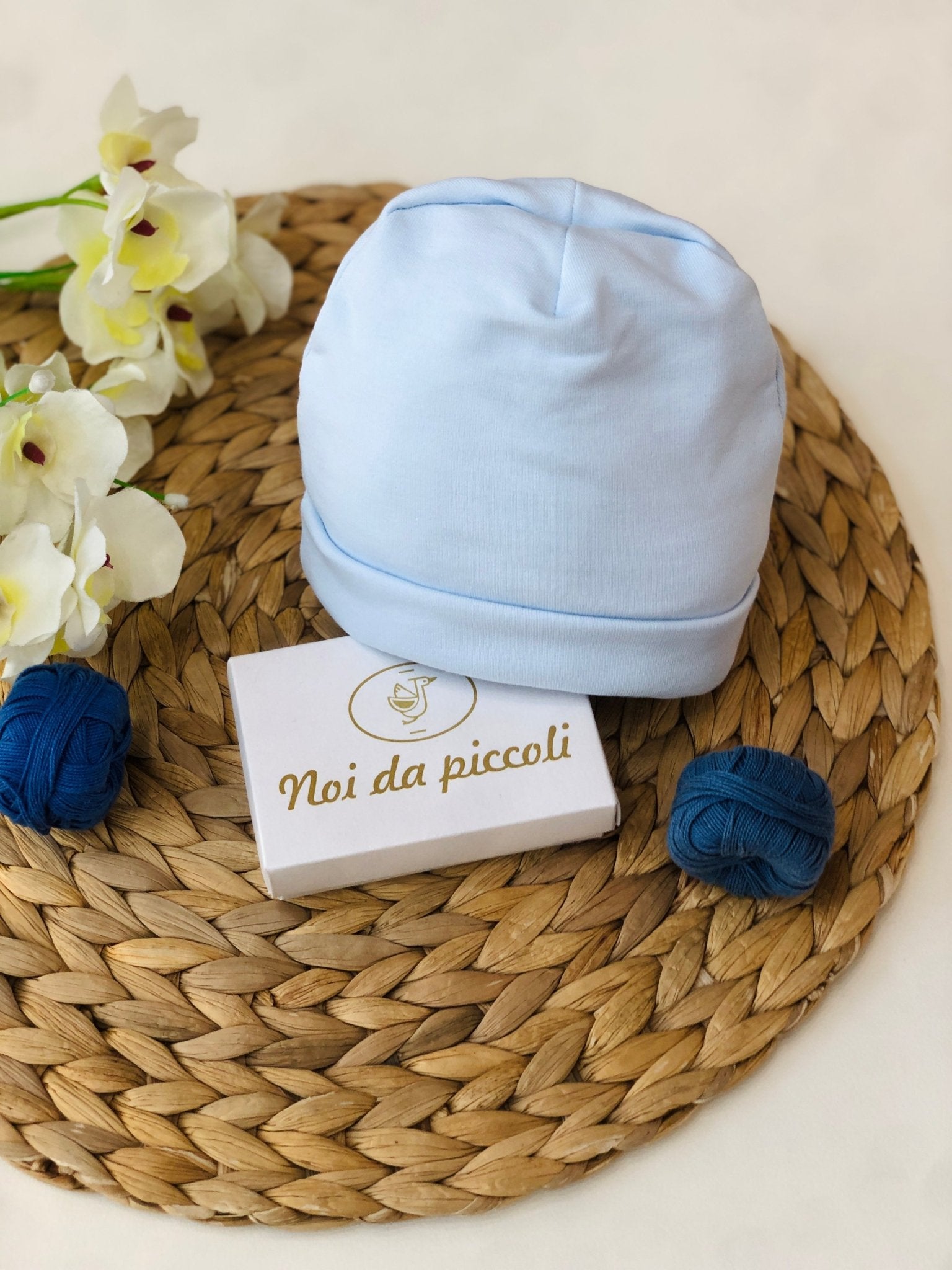 CAPPELLINO CIELO IN CALDO COTONE - Noi da piccoli