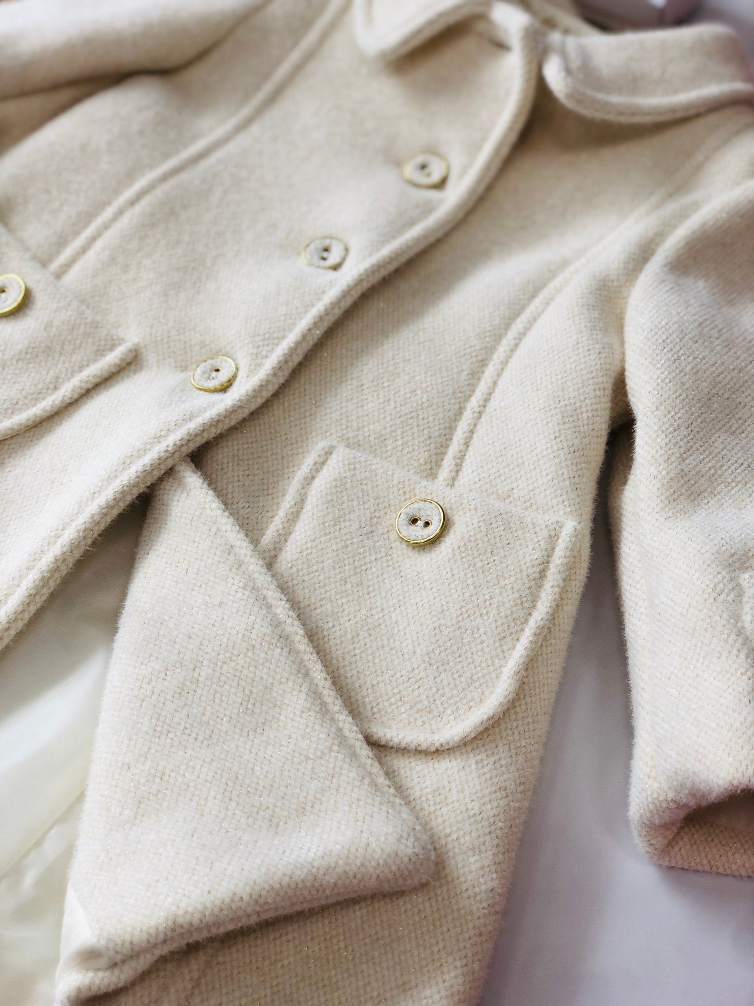 CAPPOTTINO BEIGE GLITTER OLD STILE - Noi da piccoli