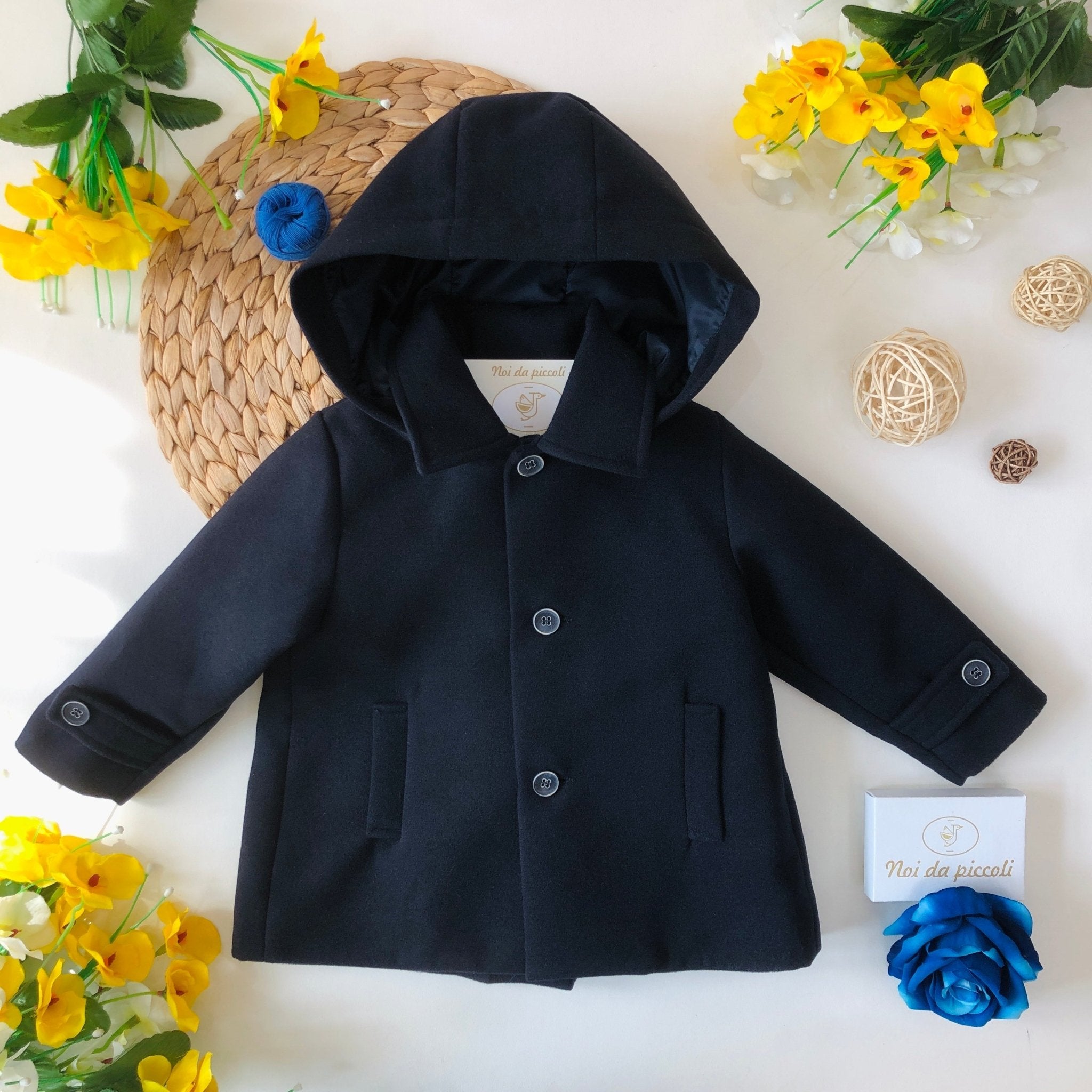 CAPPOTTINO BLU IN PANNO - Noi da piccoli