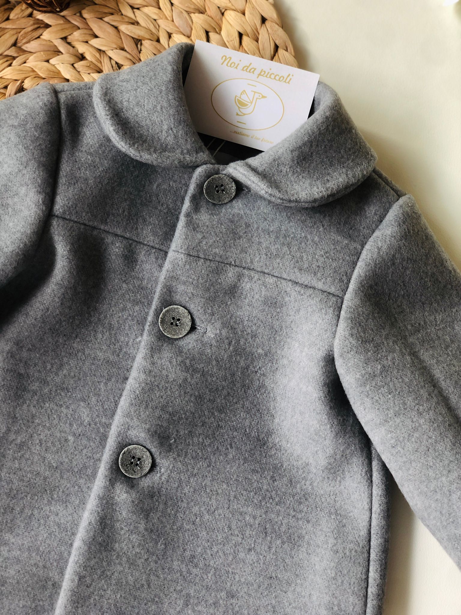 CAPPOTTINO GRIGIO IN PANNO - Noi da piccoli