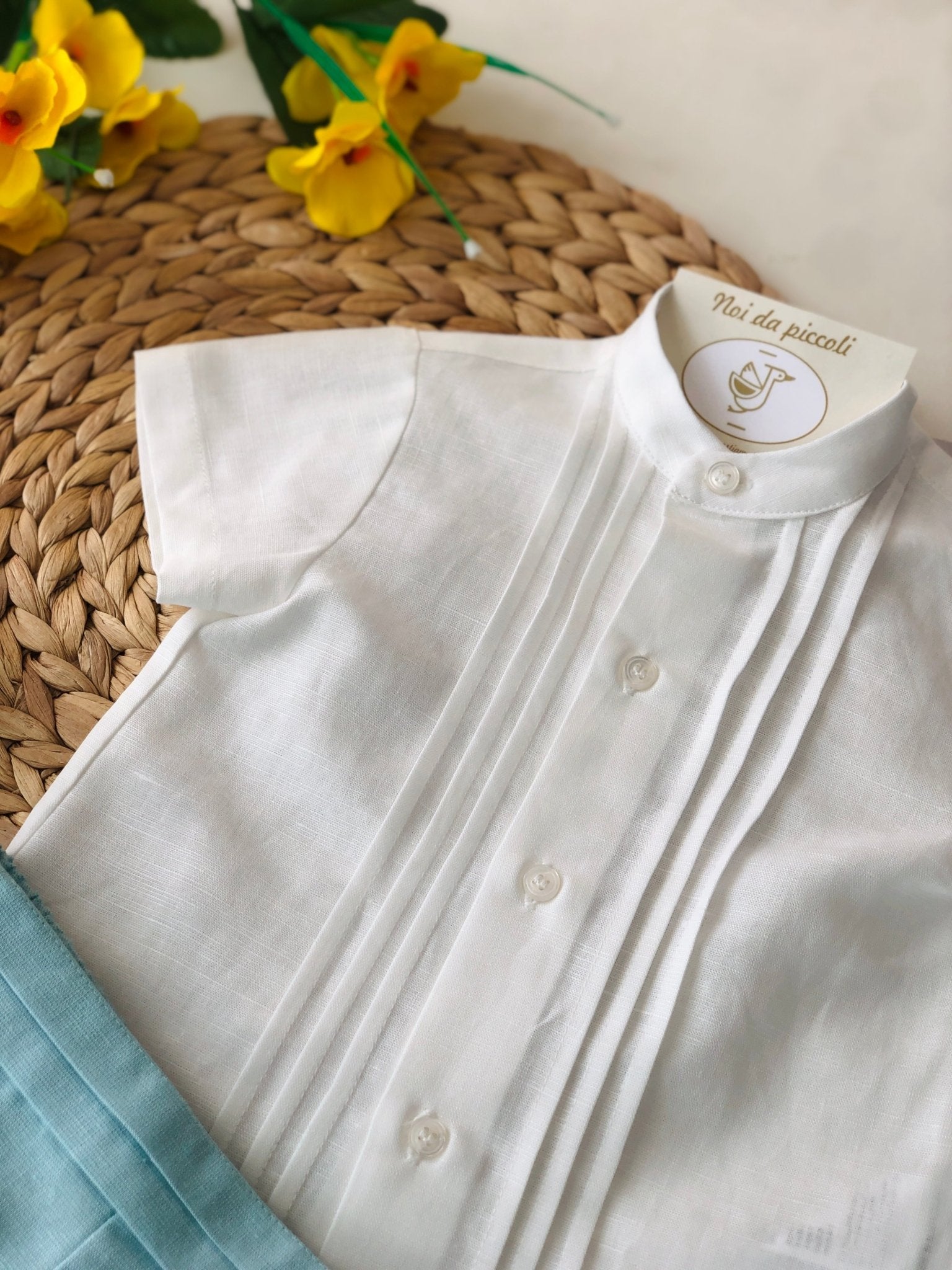 CASACCHINA BIANCA CON CULOTTE VERDE MENTA - Noi da piccoli