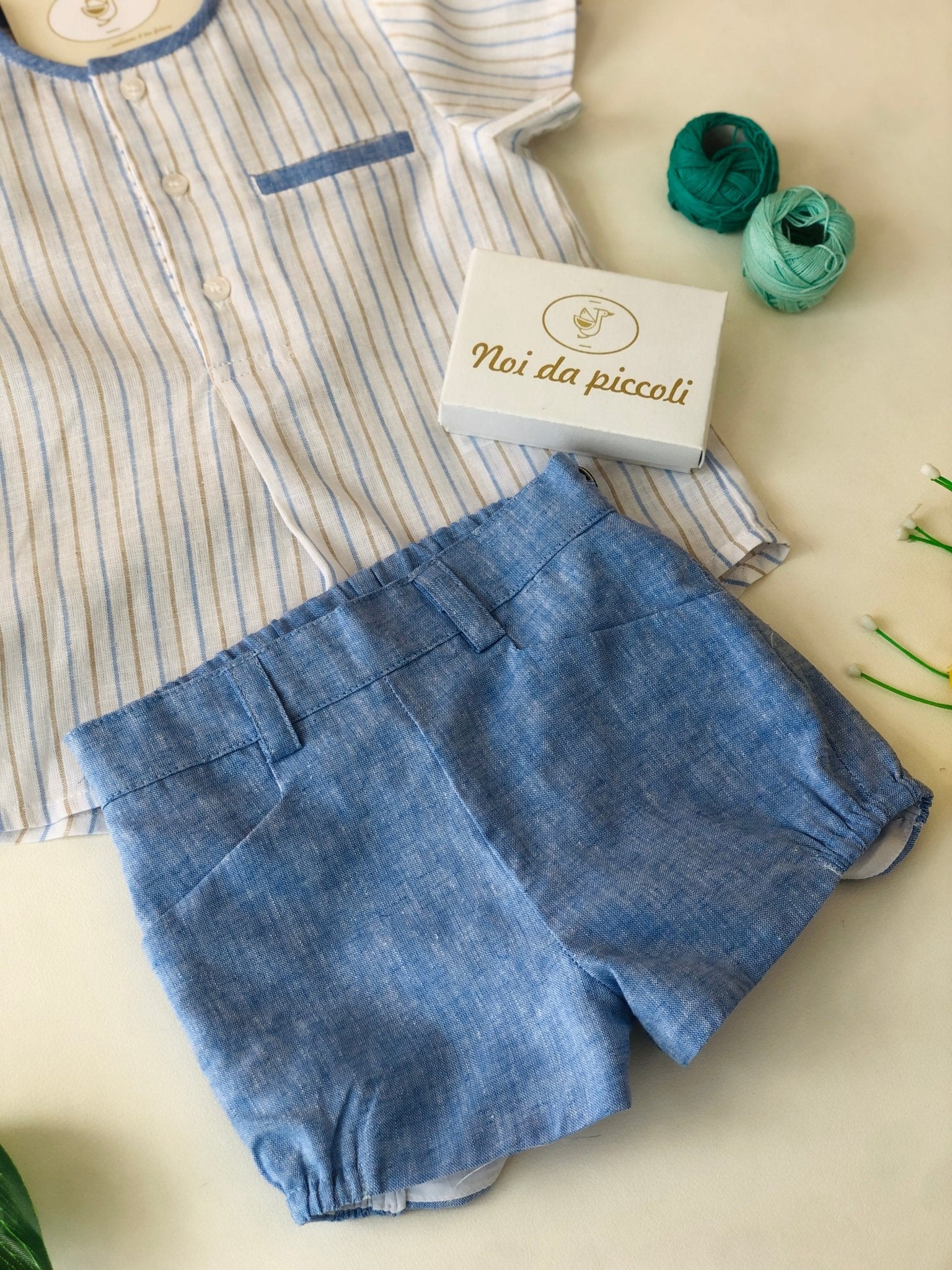 CASACCHINA CON CULOTTE DENIM E RIGHETTE - Noi da piccoli