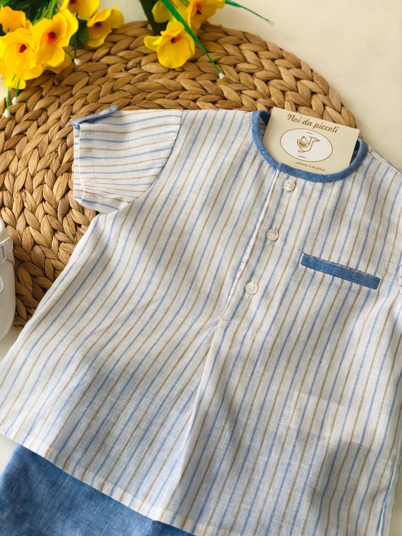 CASACCHINA CON CULOTTE DENIM E RIGHETTE - Noi da piccoli