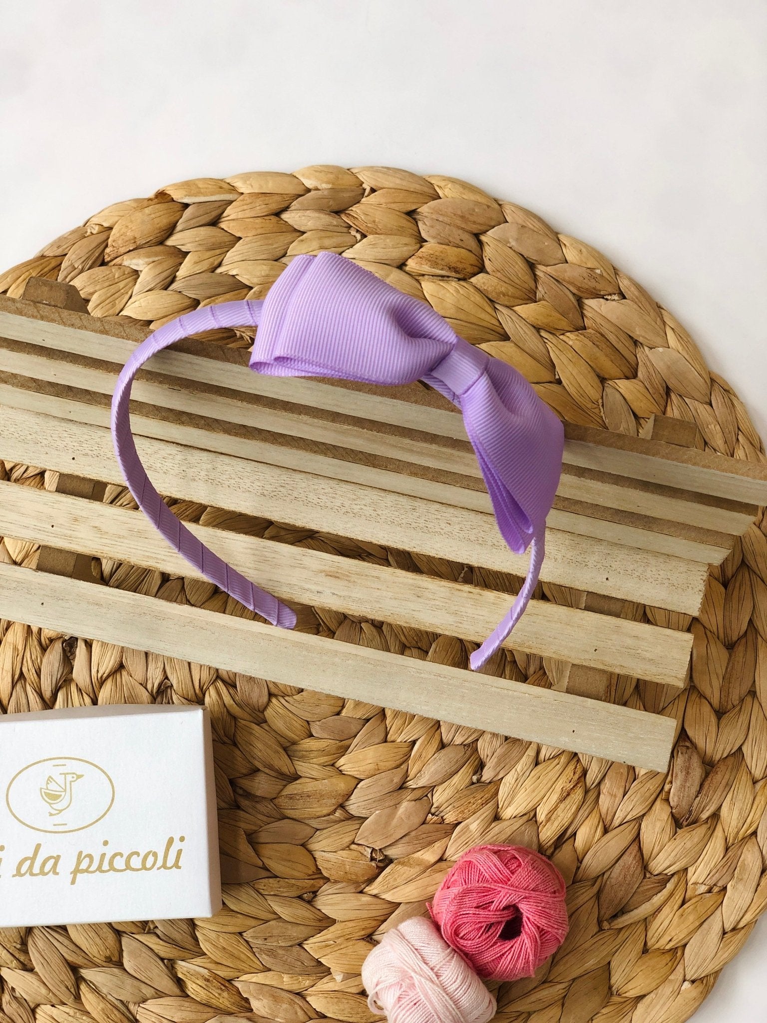 CERCHIETTO IN RASO LILLA - Noi da piccoli