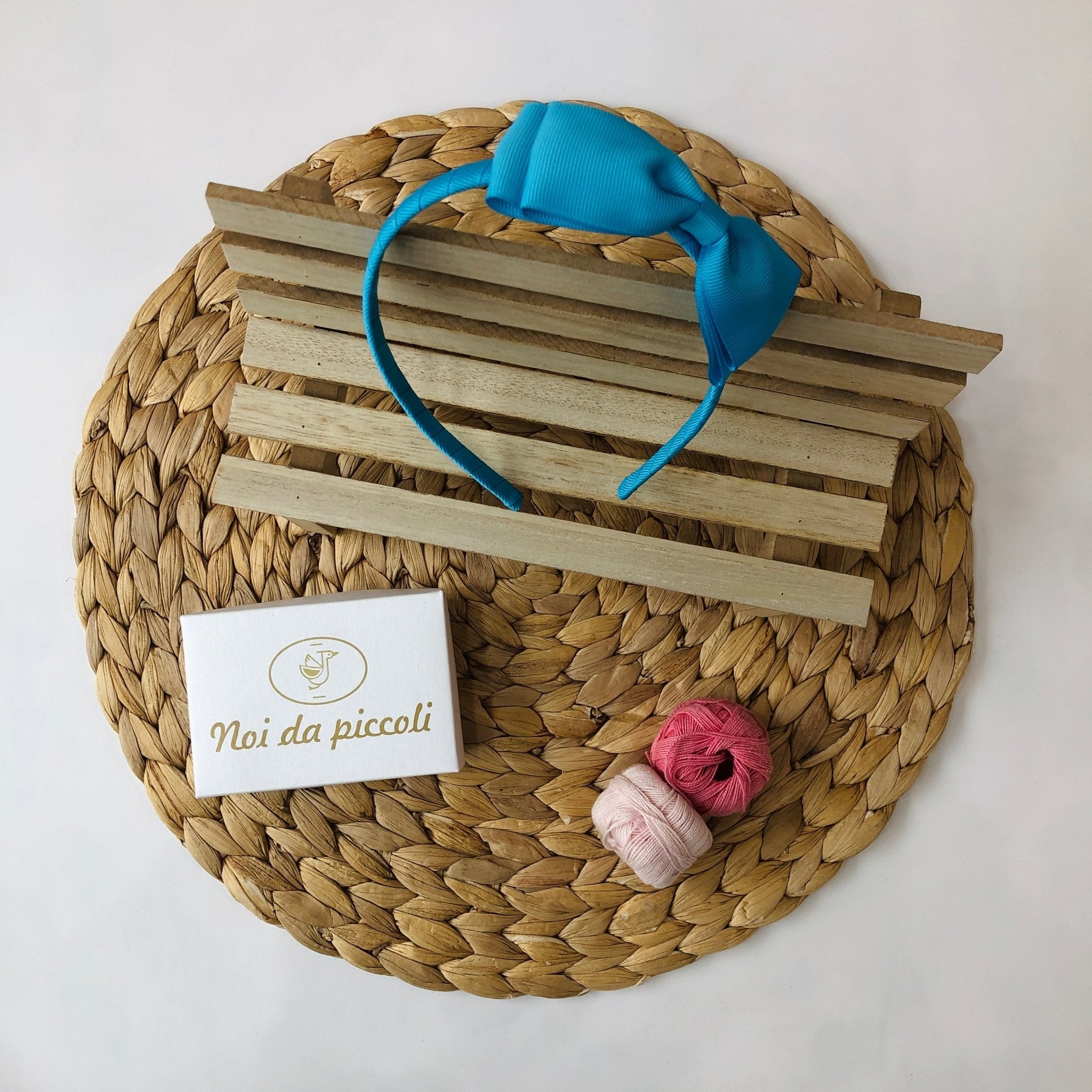 CERCHIETTO IN RASO TURCHESE - Noi da piccoli