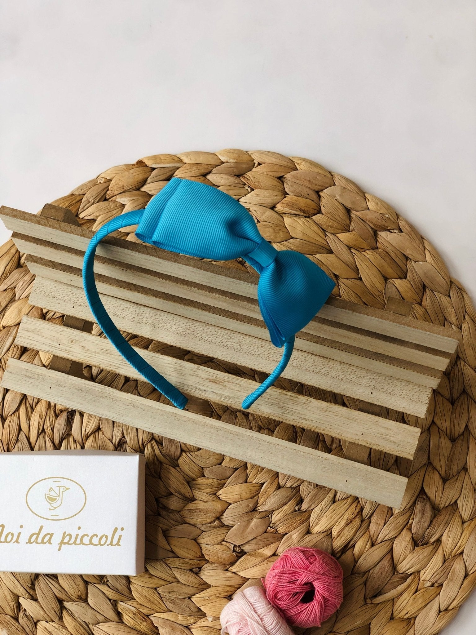 CERCHIETTO IN RASO TURCHESE - Noi da piccoli