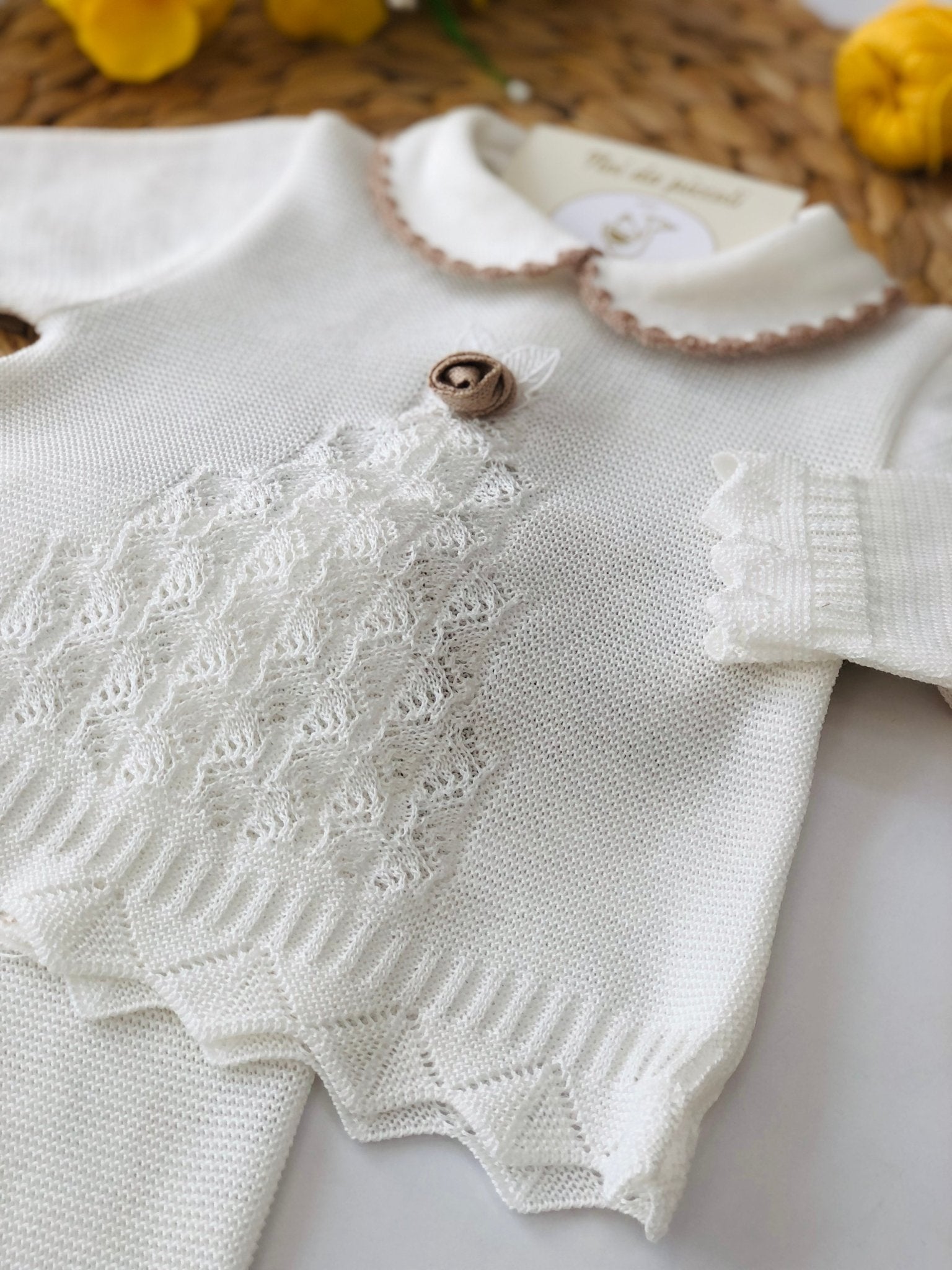 COMPLETO 2PZ FILO PANNA E CORDA - Noi da piccoli