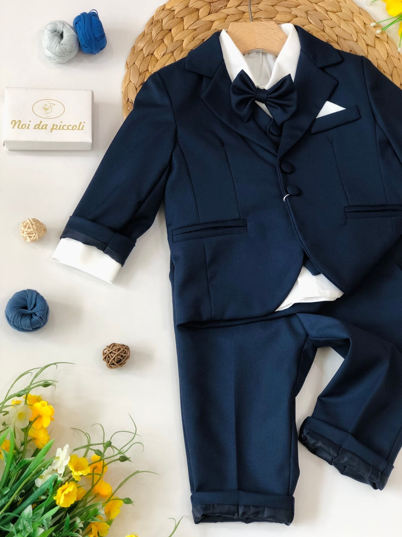 COMPLETO 4 PZ BLU CON GIACCA CERIMONIA - Noi da piccoli