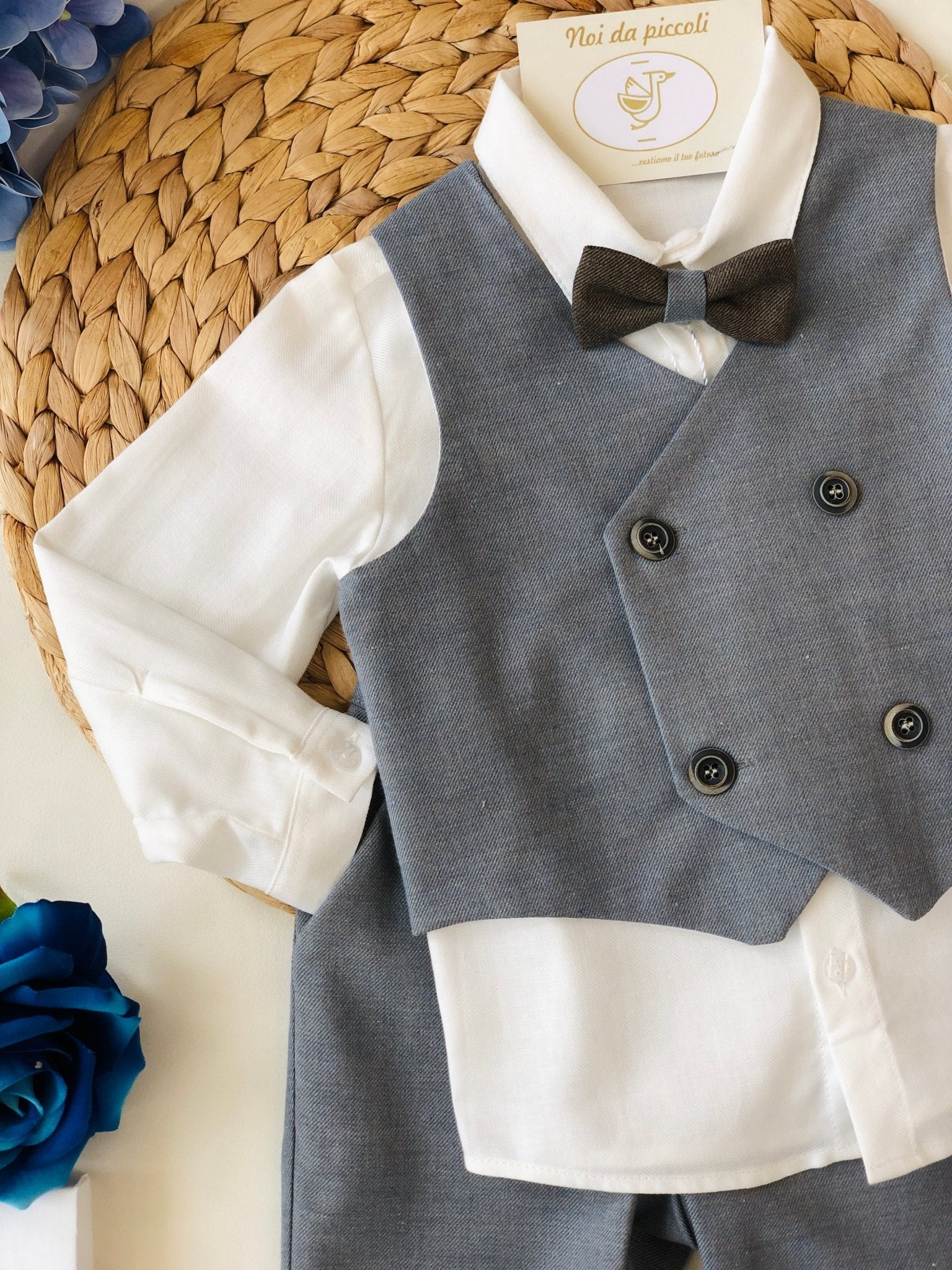 COMPLETO 4PZ GRIGIO POLVERE - Noi da piccoli