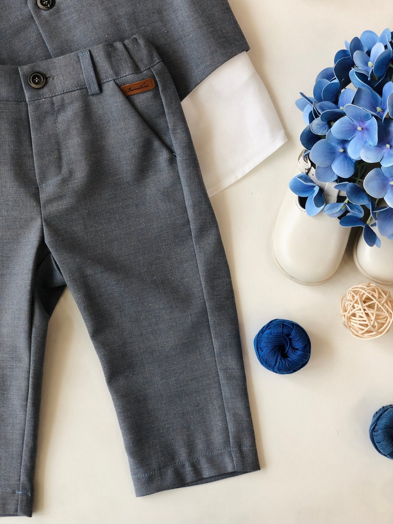 COMPLETO 4PZ GRIGIO POLVERE - Noi da piccoli