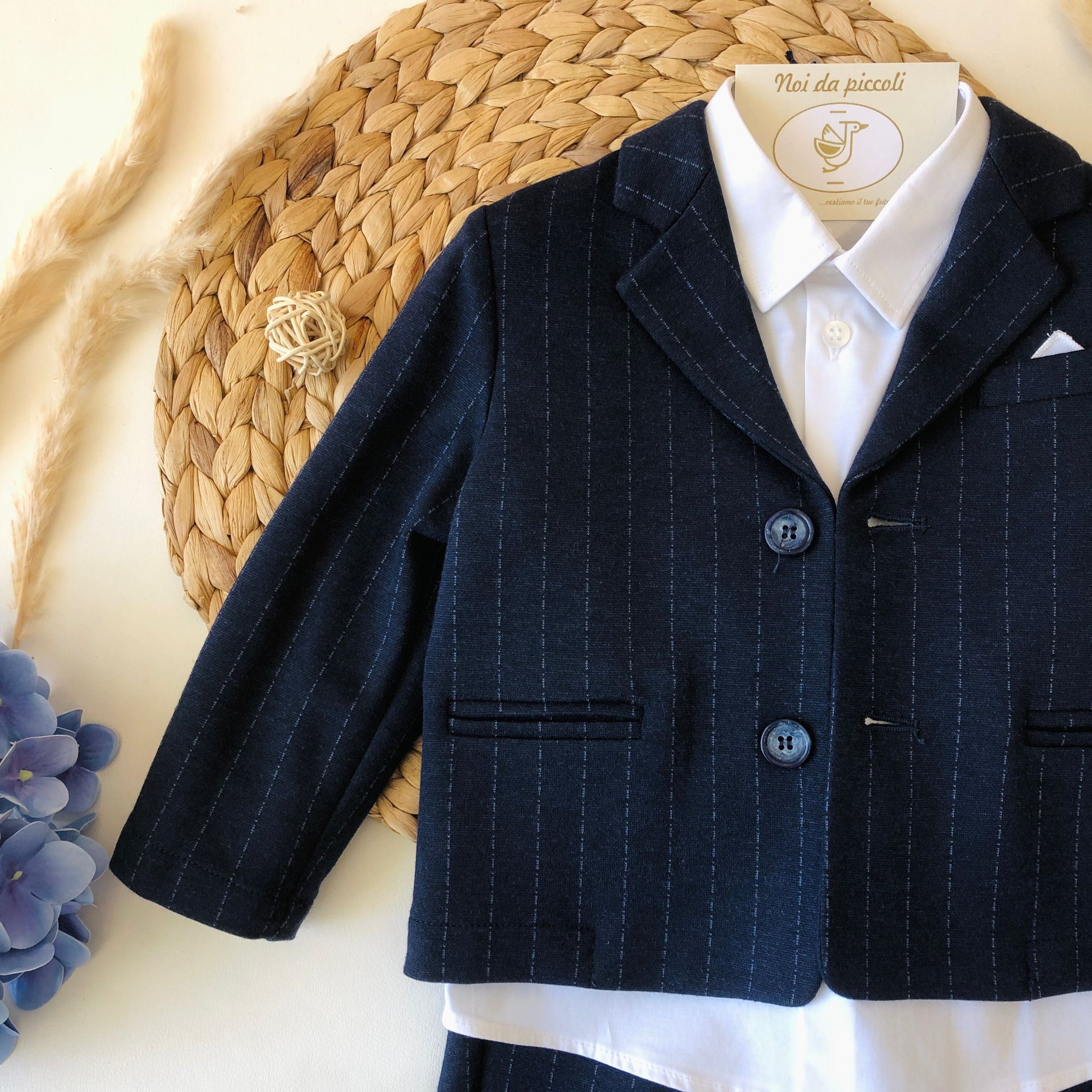 COMPLETO BLU GESSATO - Noi da piccoli