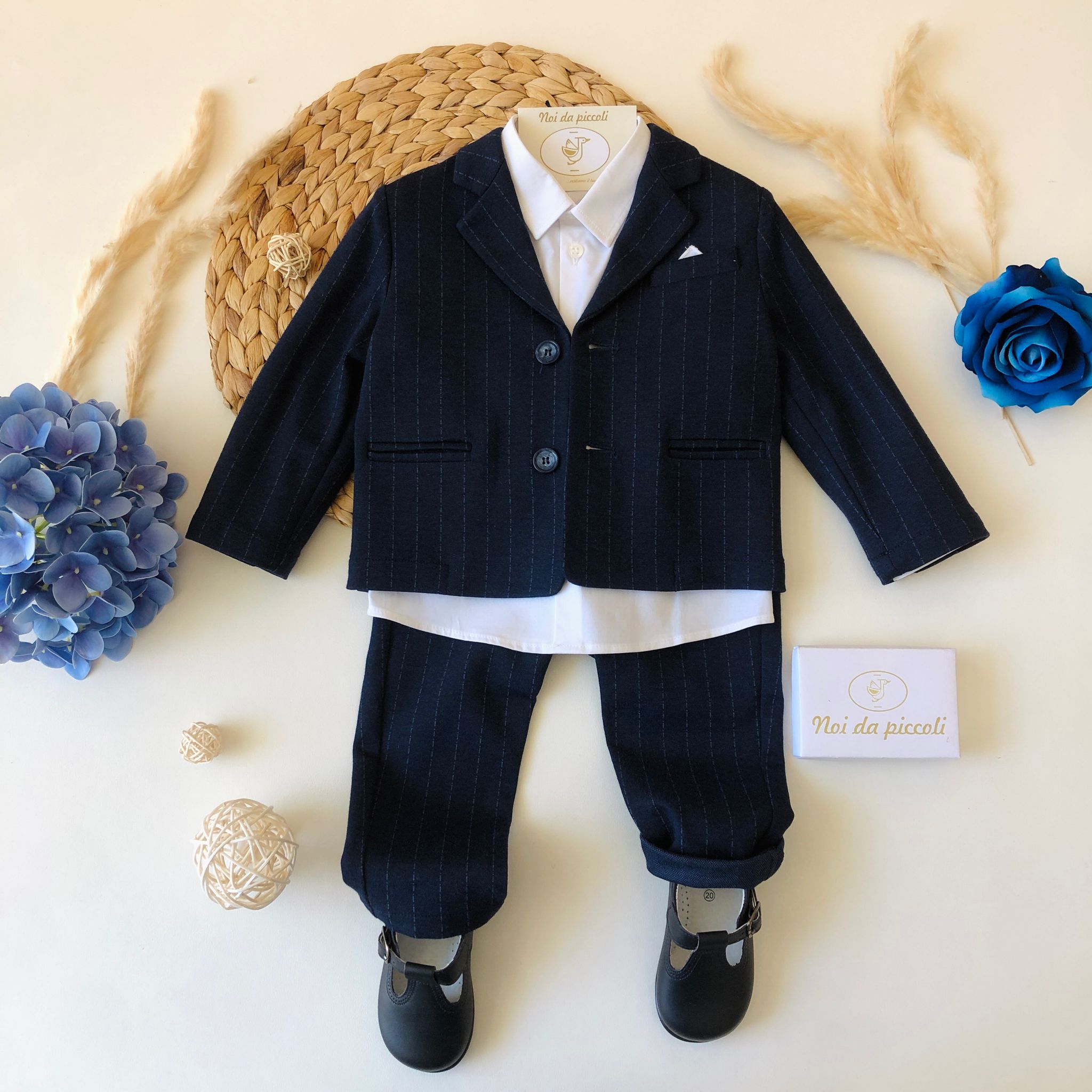 COMPLETO BLU GESSATO - Noi da piccoli