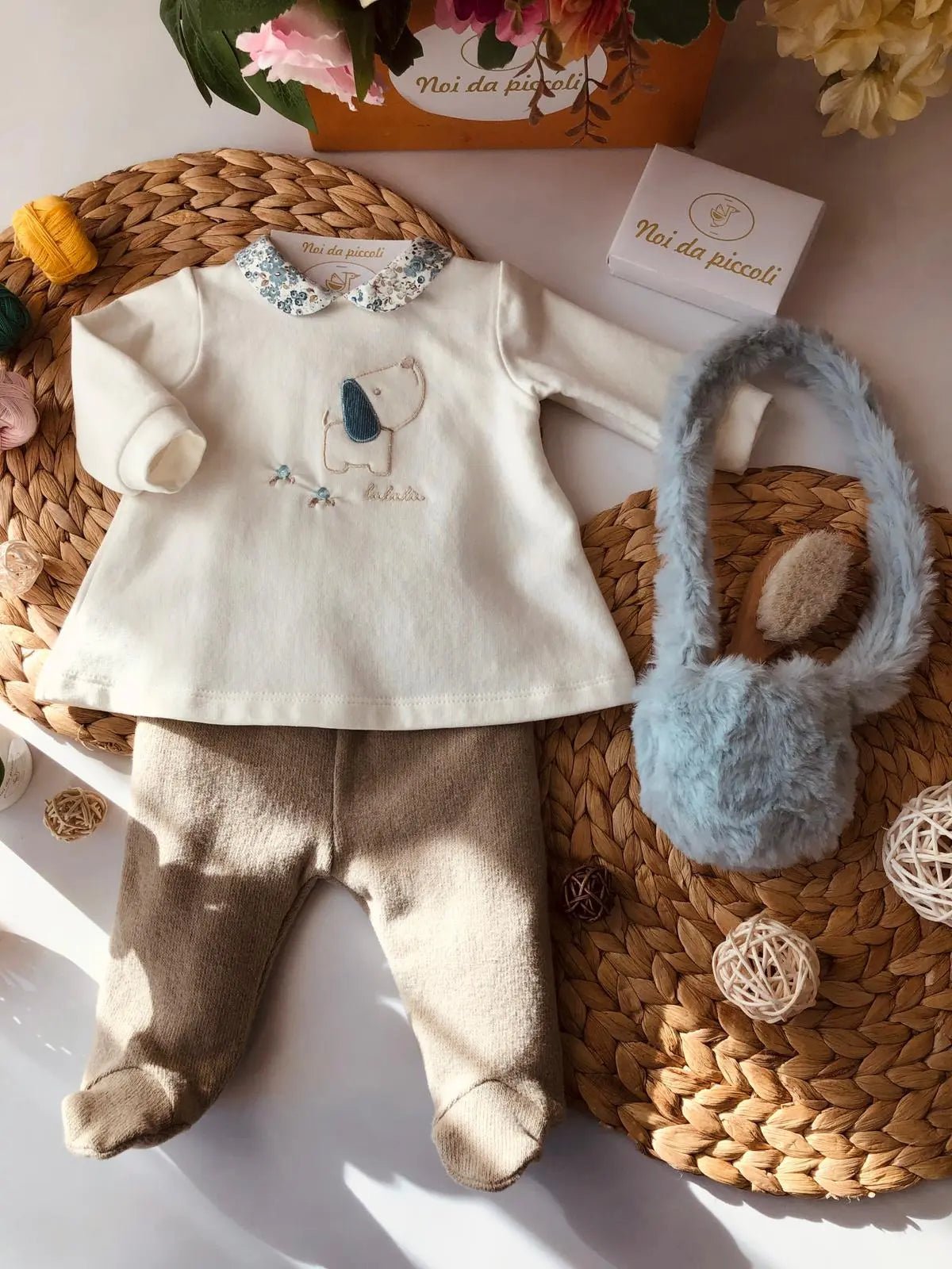 COORDINATO BUNNY VERDE NEA CON COMPLETO IN FELPA - Noi da piccoli