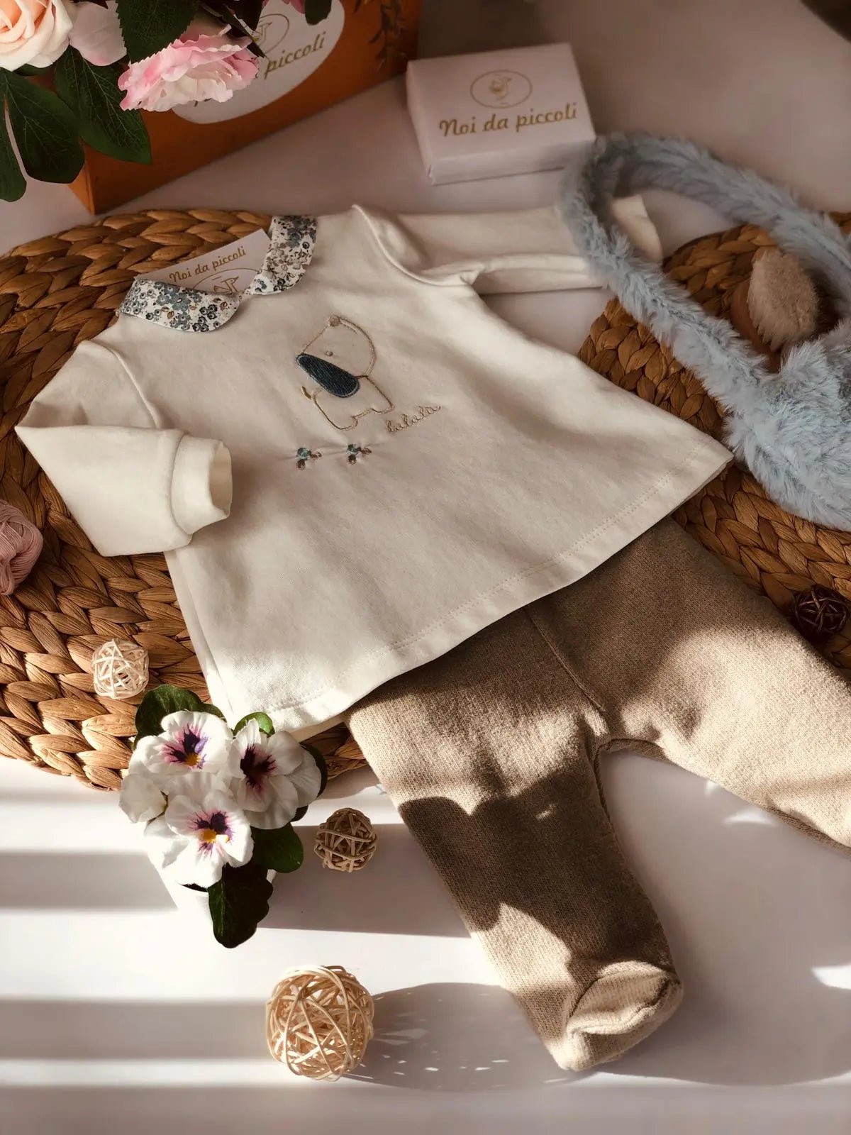 COORDINATO BUNNY VERDE NEA CON COMPLETO IN FELPA - Noi da piccoli