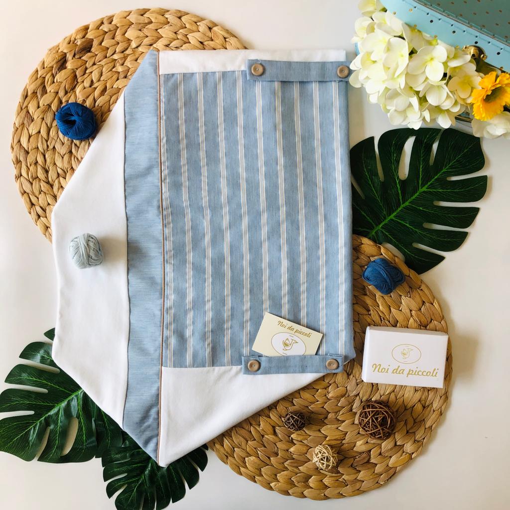 COORDINATO CON COMPLETO 2 PZ AZZURONE BEIGE - Noi da piccoli