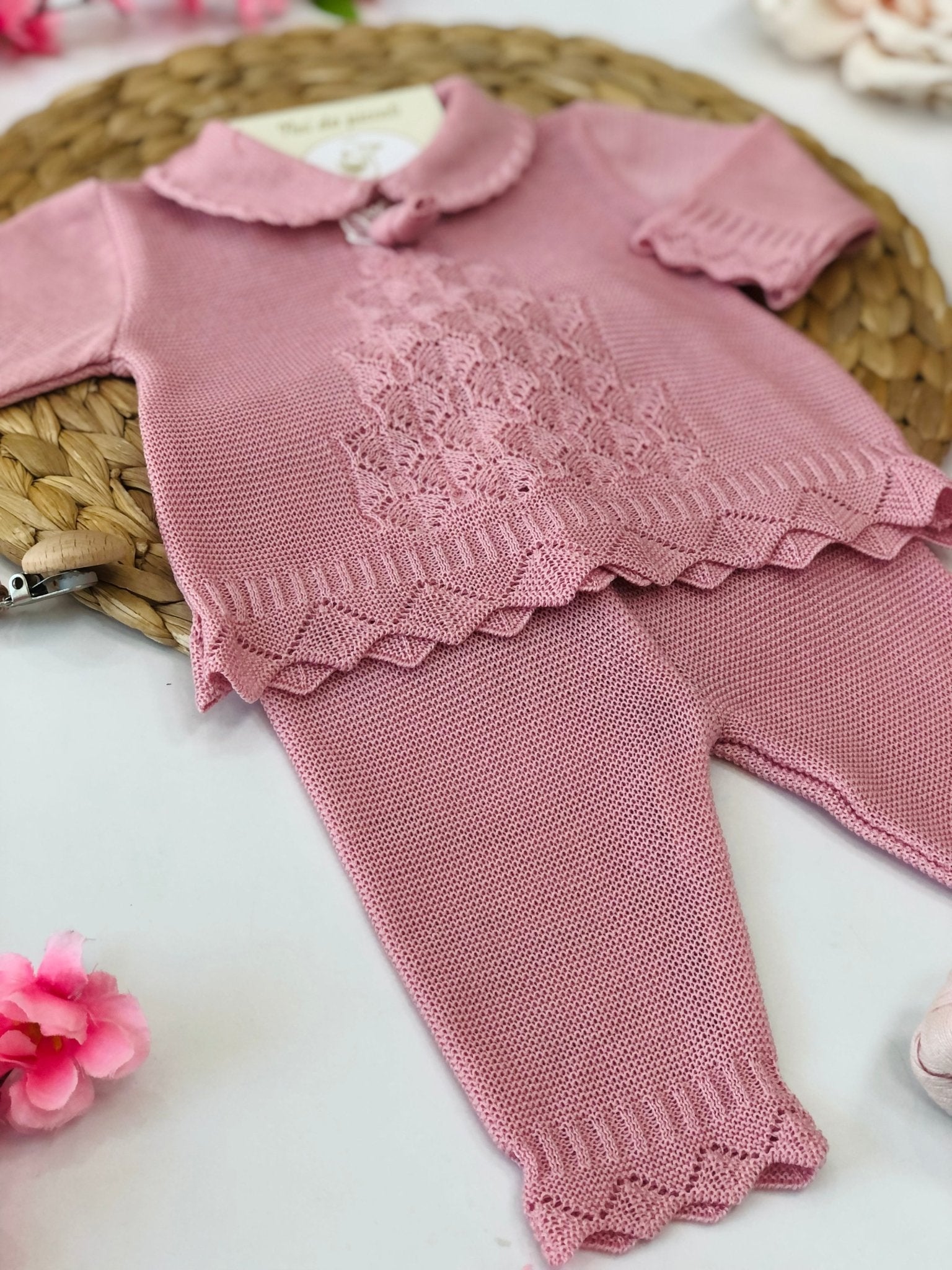 COORDINATO CON COMPLETO 2PZ ROSA ANTICO - Noi da piccoli