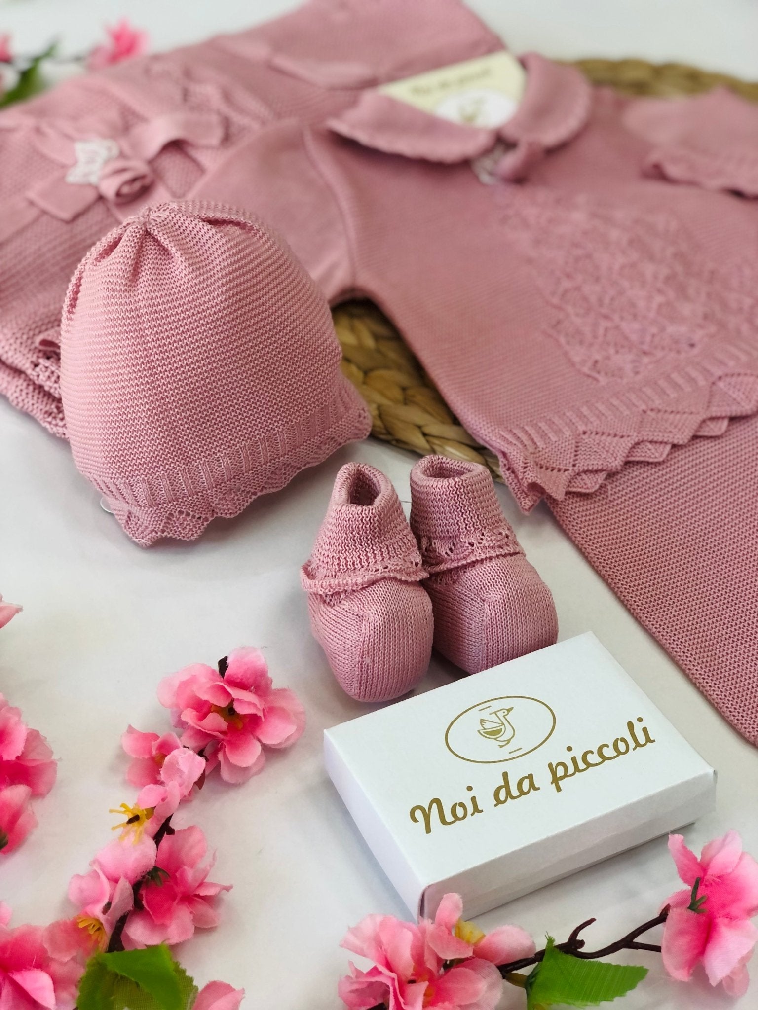 COORDINATO CON COMPLETO 2PZ ROSA ANTICO - Noi da piccoli