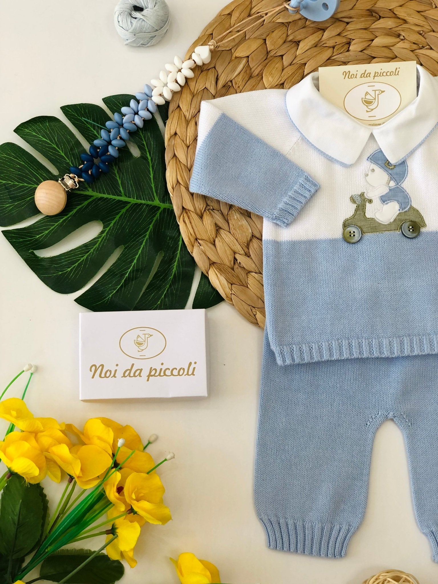 COORDINATO CON COMPLETO 2PZ SUGAR TEDDY CAR - Noi da piccoli