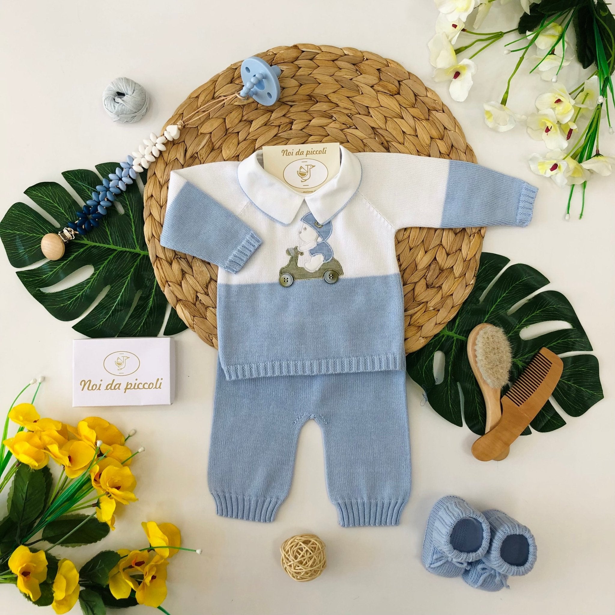 COORDINATO CON COMPLETO 2PZ SUGAR TEDDY CAR - Noi da piccoli