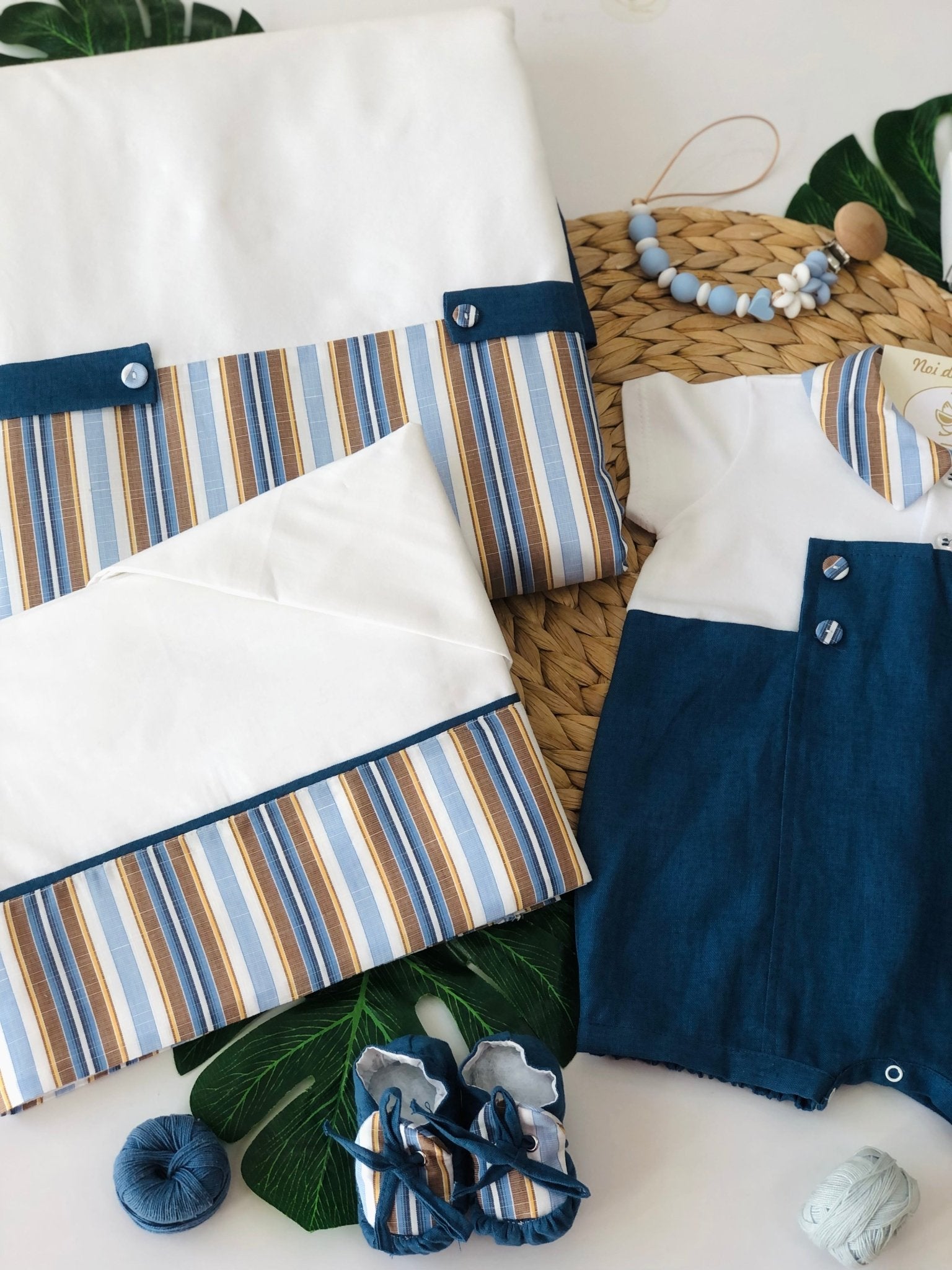 COORDINATO CON PAGLIACCETTO MILLERIGHE COLORATO - Noi da piccoli