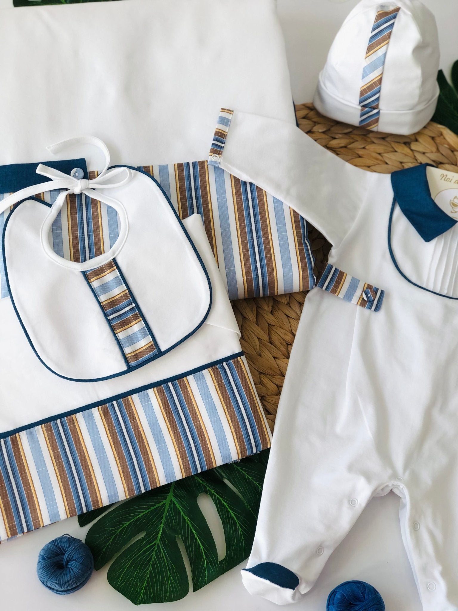 COORDINATO CON TUTINA MILLERIGHE COLORATO - Noi da piccoli