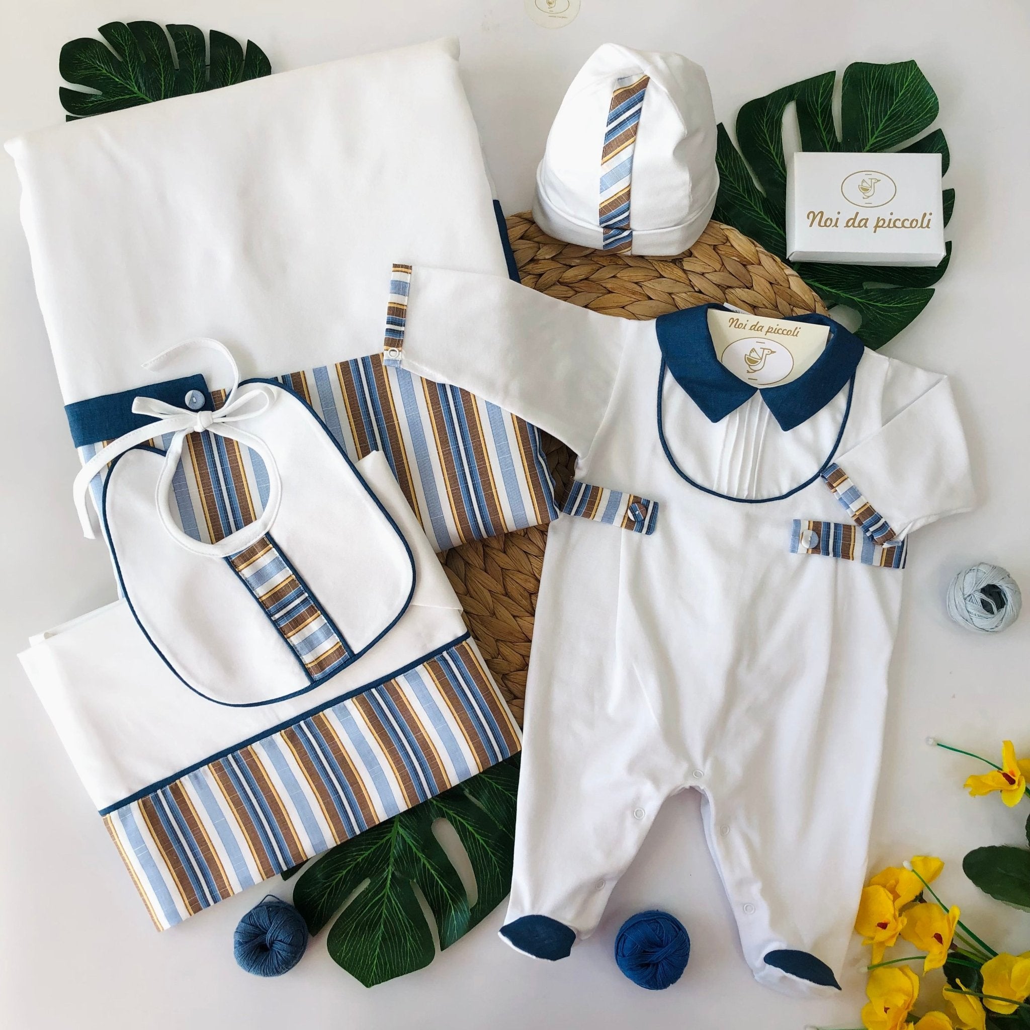 COORDINATO CON TUTINA MILLERIGHE COLORATO - Noi da piccoli