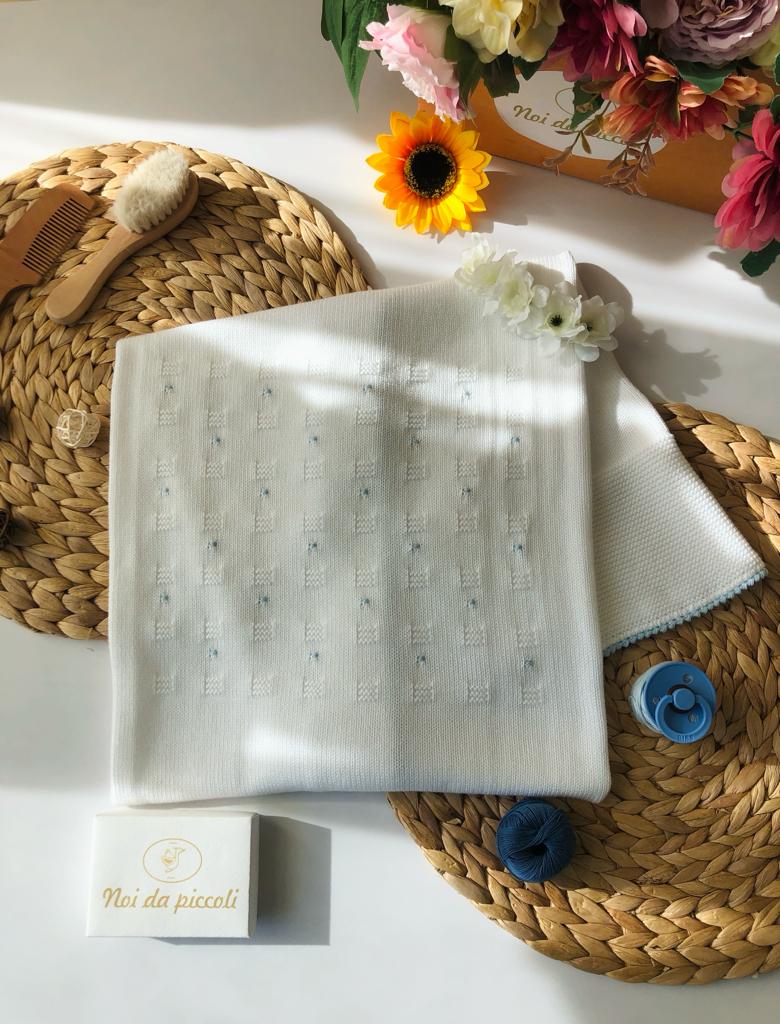 COORDINATO + TUTINA FILO BIANCO CIELO - Noi da piccoli