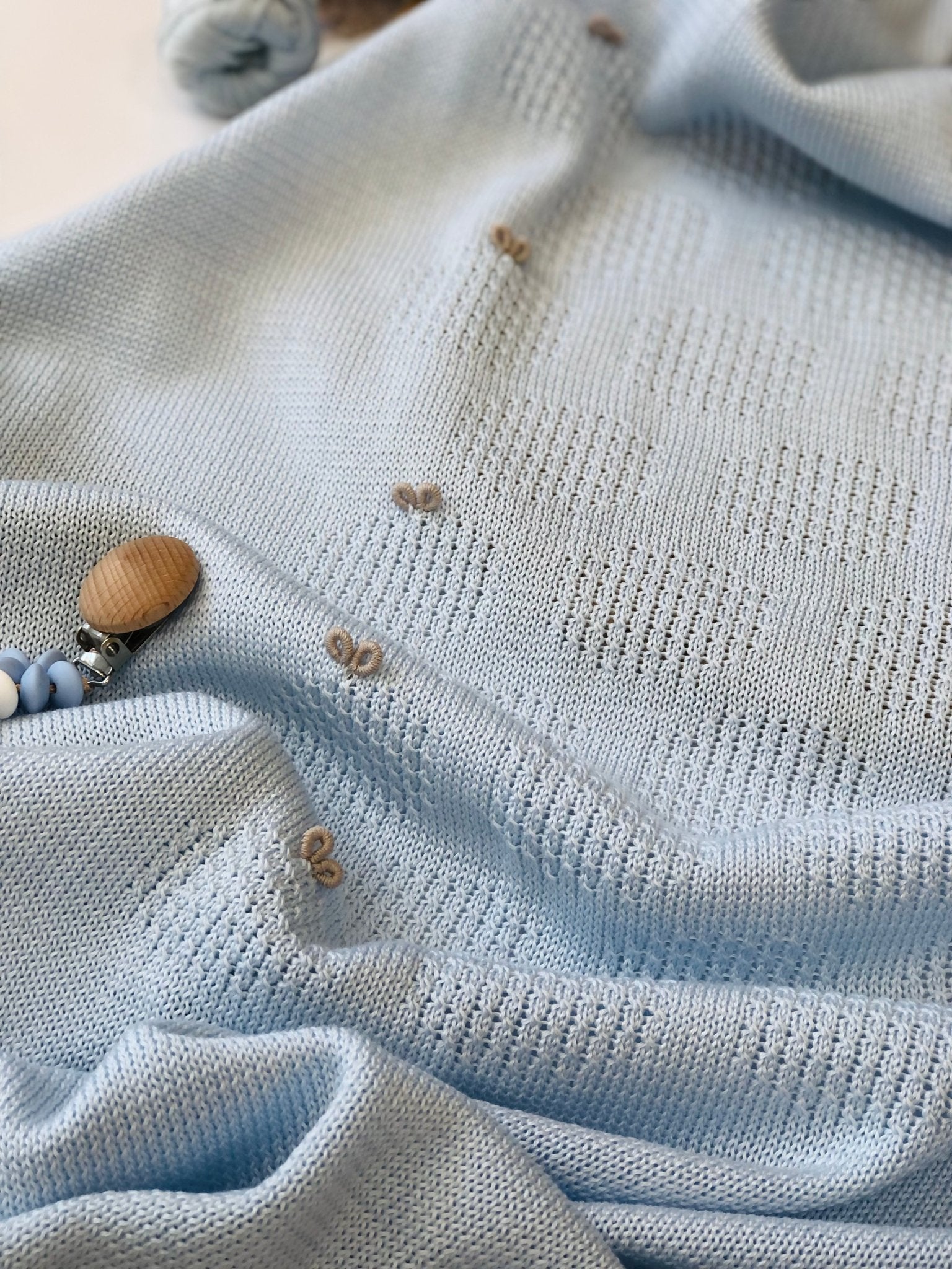 COPERTINA CIELO NOCE IN FILO DI COTONE - Noi da piccoli