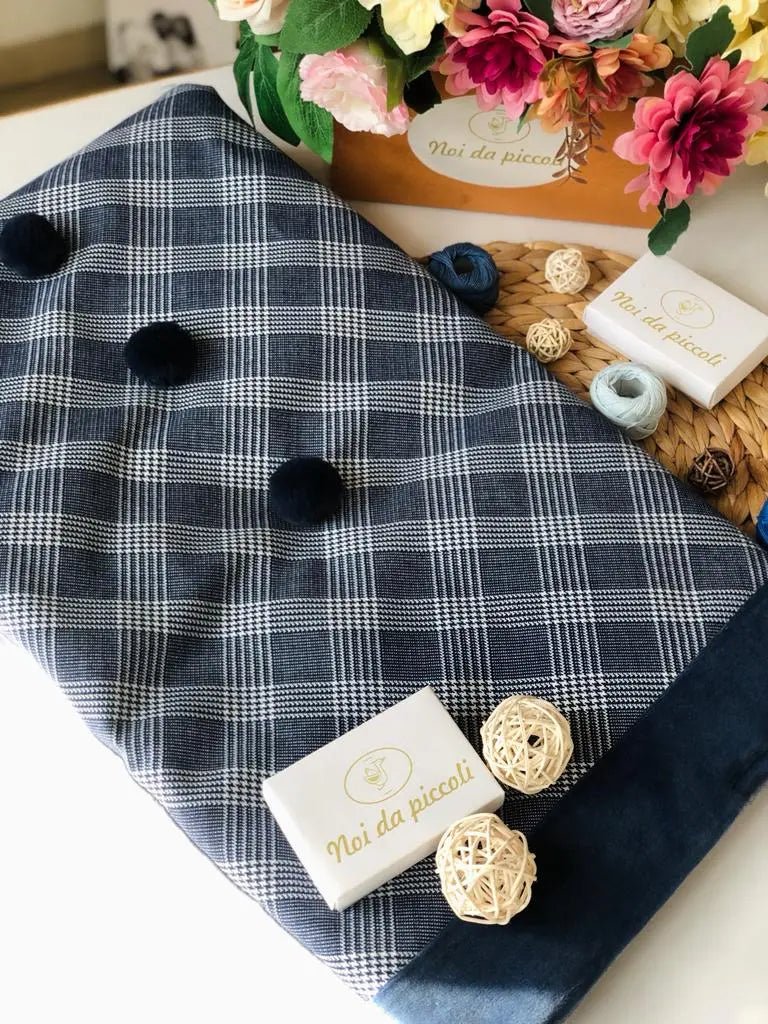 COPERTINA CON TUTINA BLU DENIM - Noi da piccoli