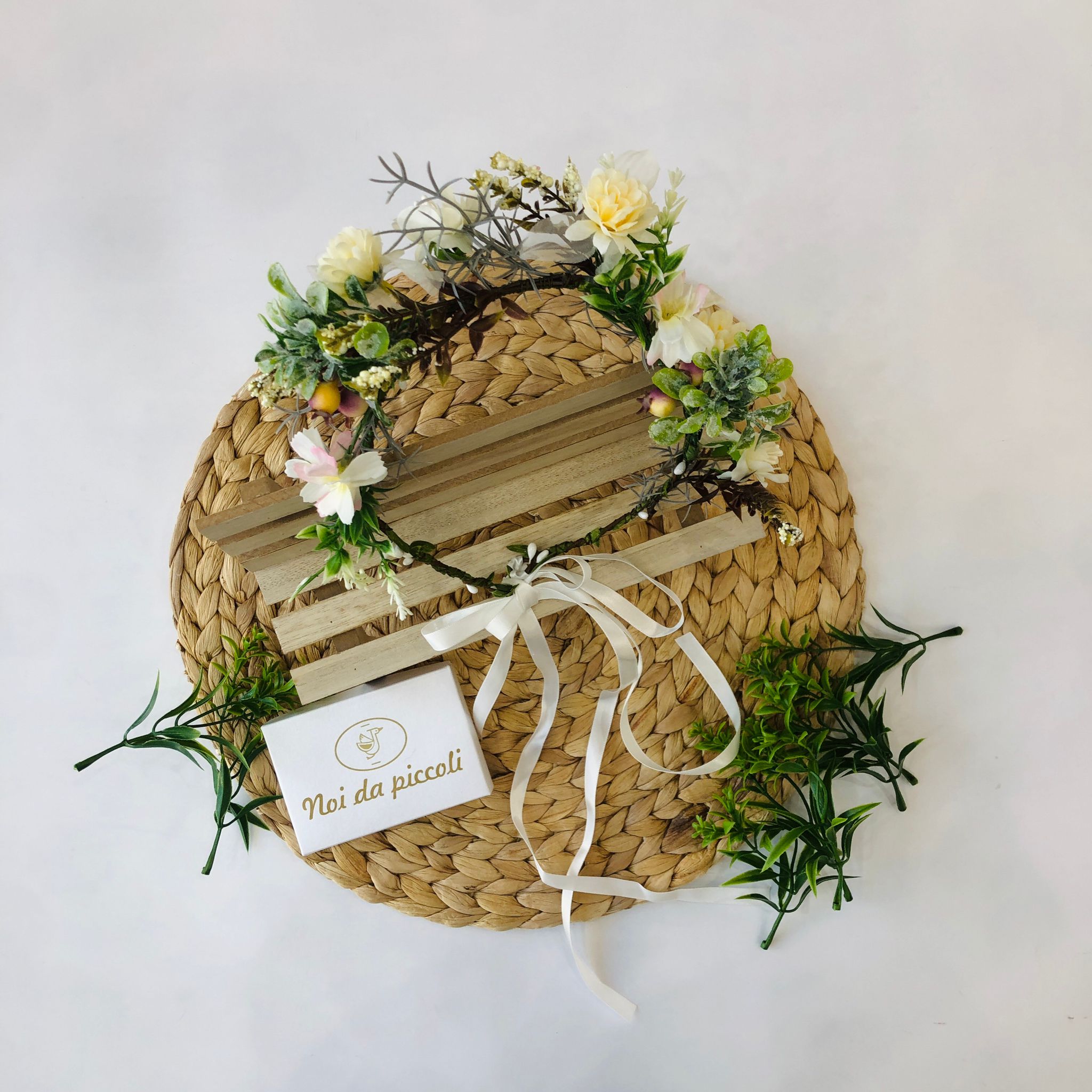 CORONCINA DI FIORI BIANCO - Noi da piccoli