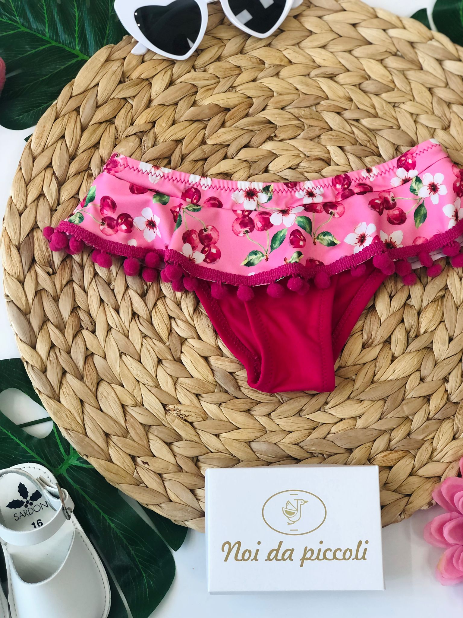 COSTUME MUTANDINA CHERRY AND FLOWERS - Noi da piccoli