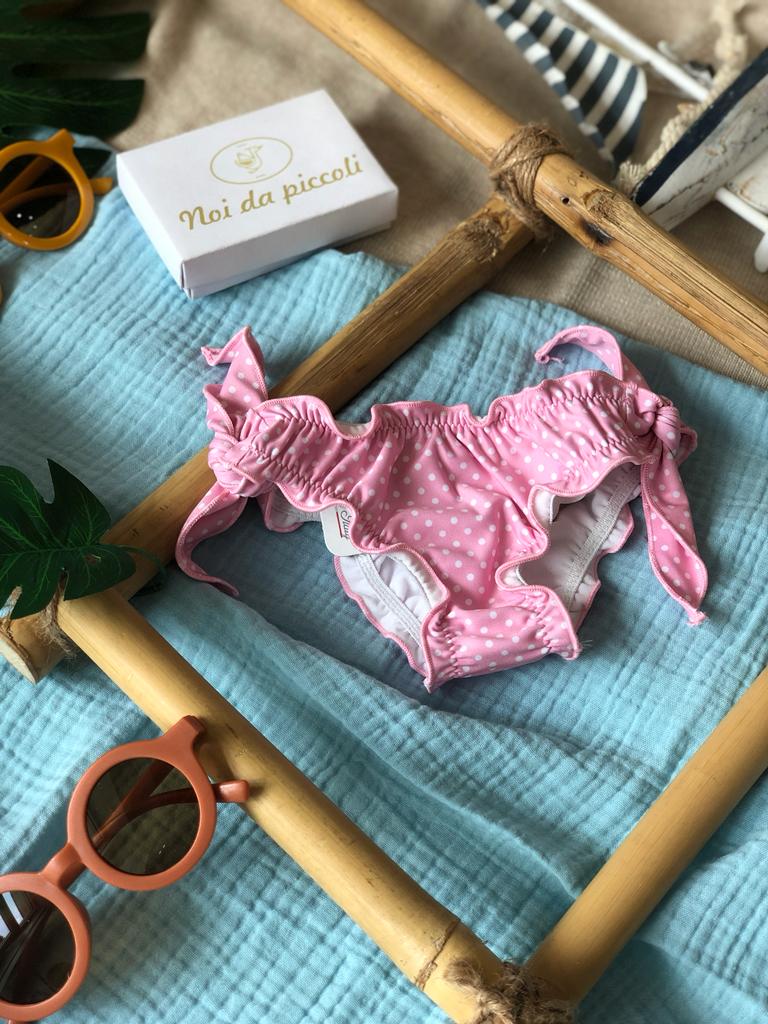 COSTUME MUTANDINA ROSA POIS - Noi da piccoli