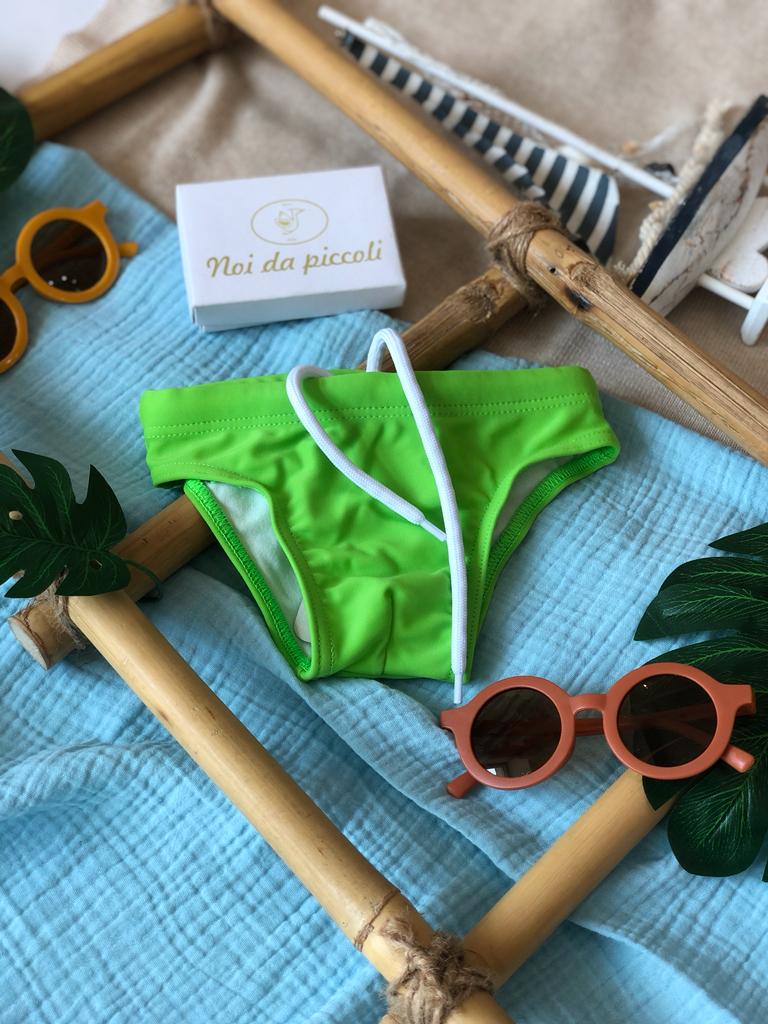 COSTUME MUTANDINA VERDE FLUO - Noi da piccoli