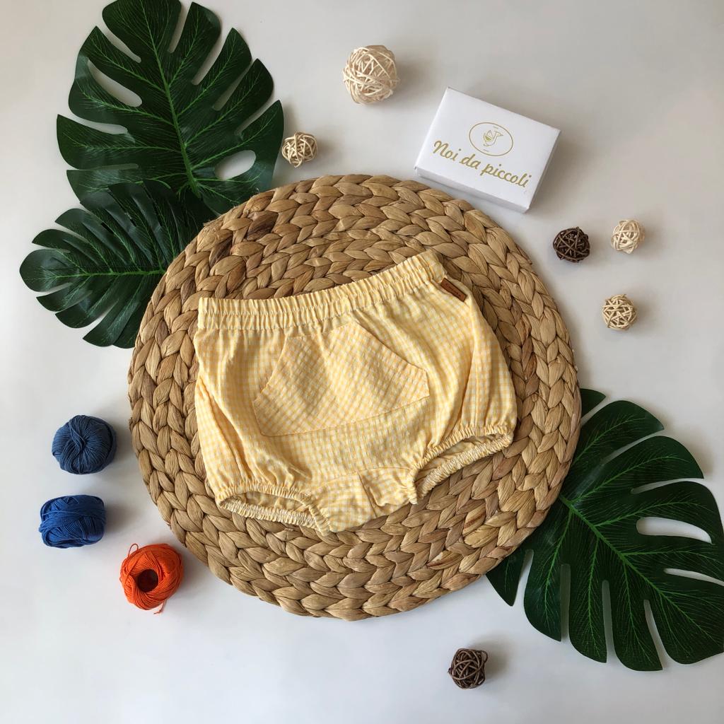 CULOTTINA GIALLA QUADRI - Noi da piccoli