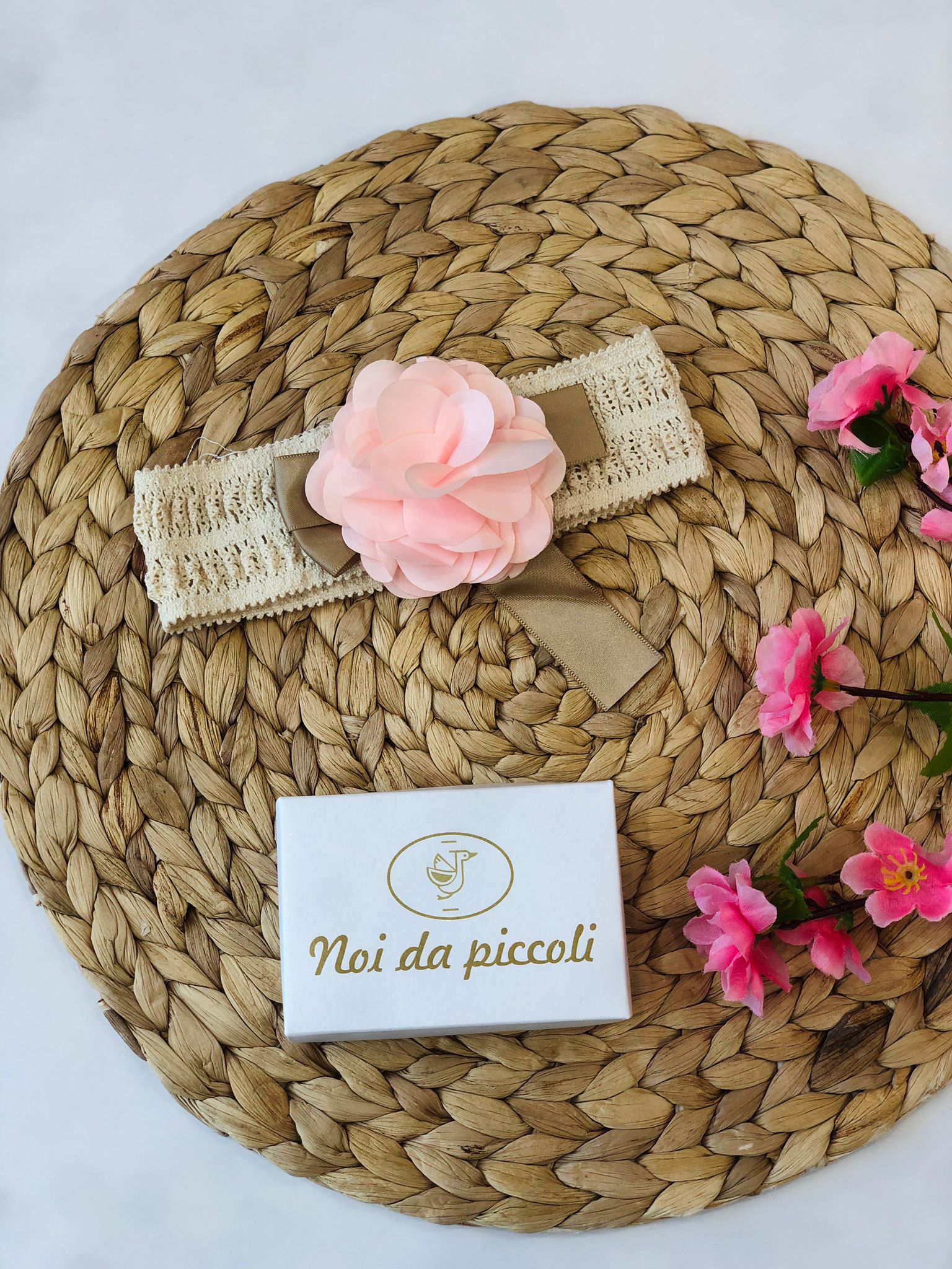 FASCIA CON FIORE ROSA - Noi da piccoli