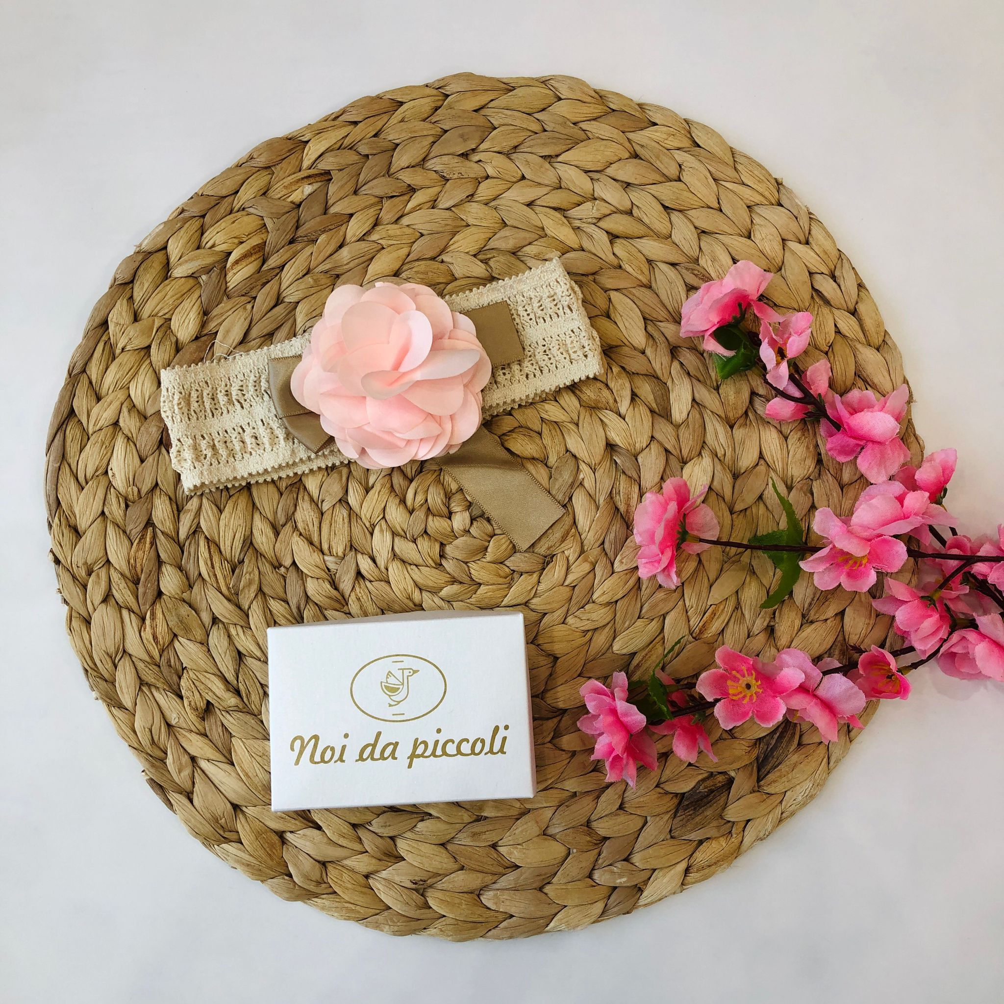FASCIA CON FIORE ROSA - Noi da piccoli