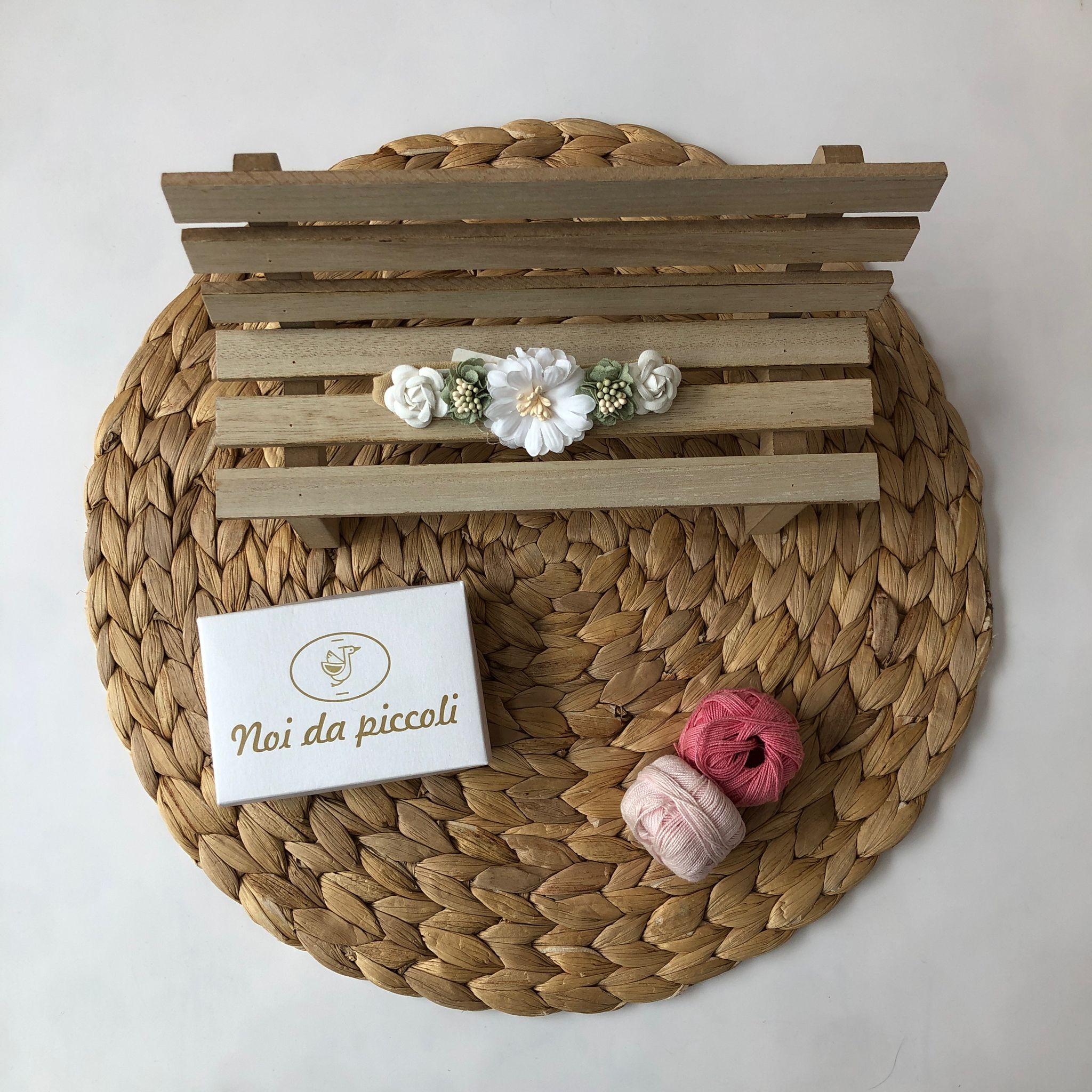 FASCIA CON FIORI BIANCHI - Noi da piccoli