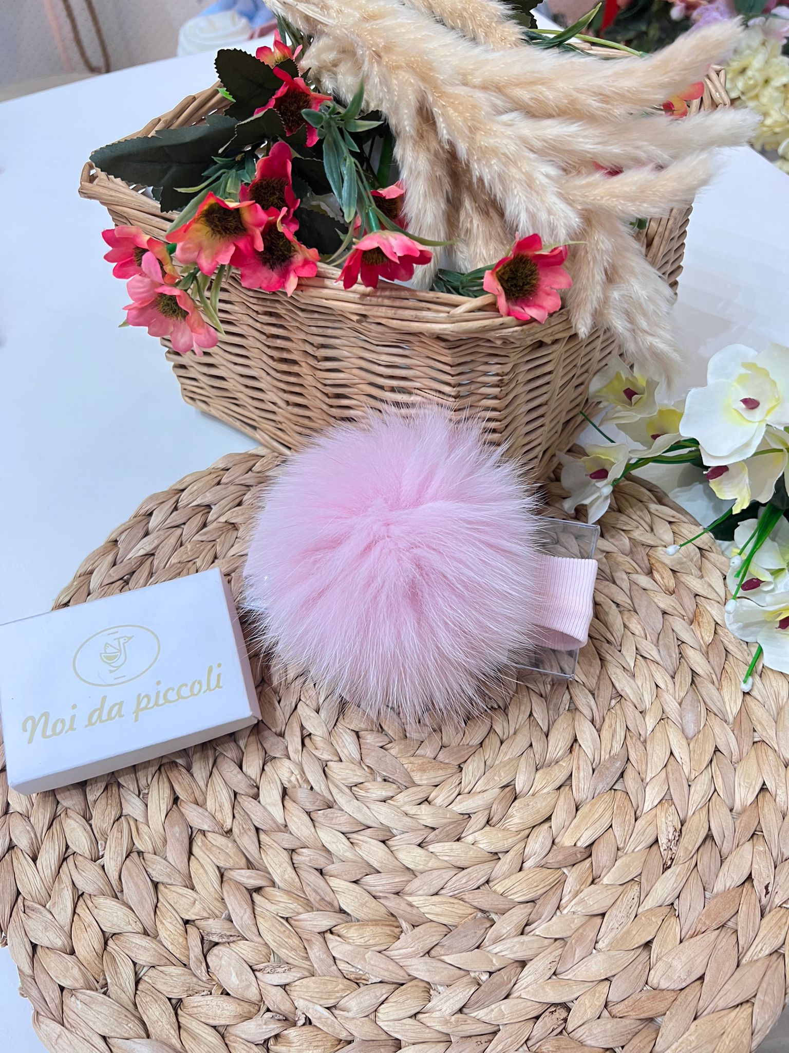 FASCIA PON POM ROSA - Noi da piccoli