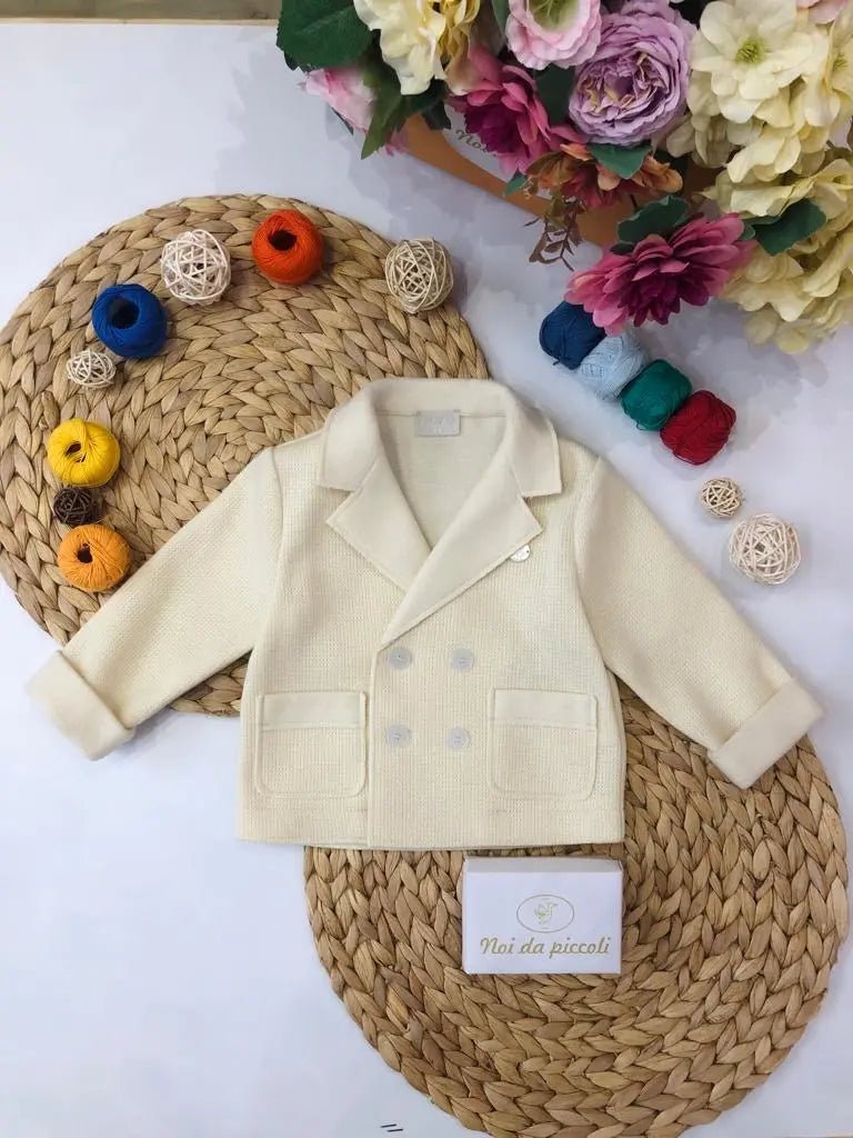 GIACCA BEIGE DOPPIO PETTO - Noi da piccoli