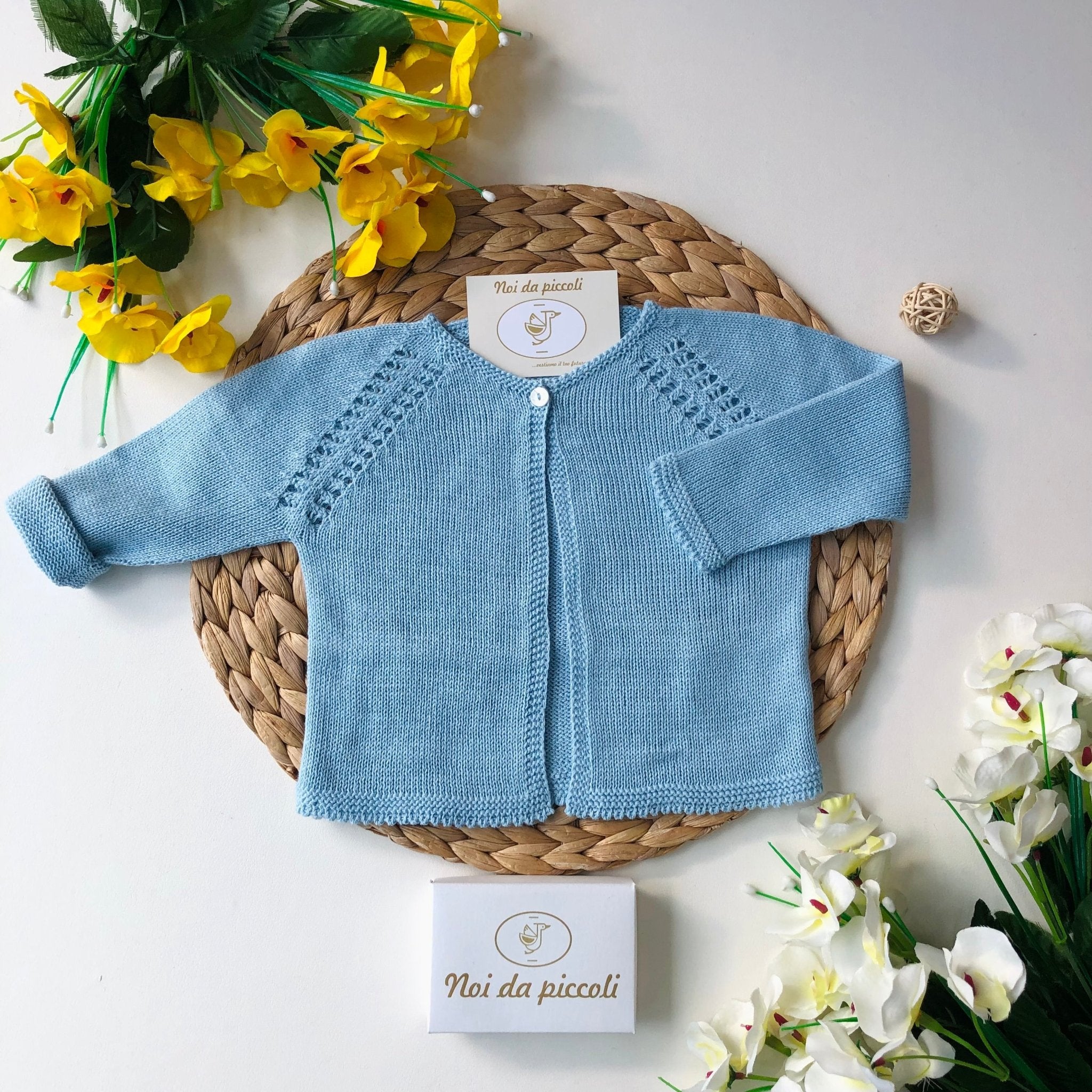 GOLFINO IN FILO CELESTE EMPOLVERADO LUNGO - Noi da piccoli