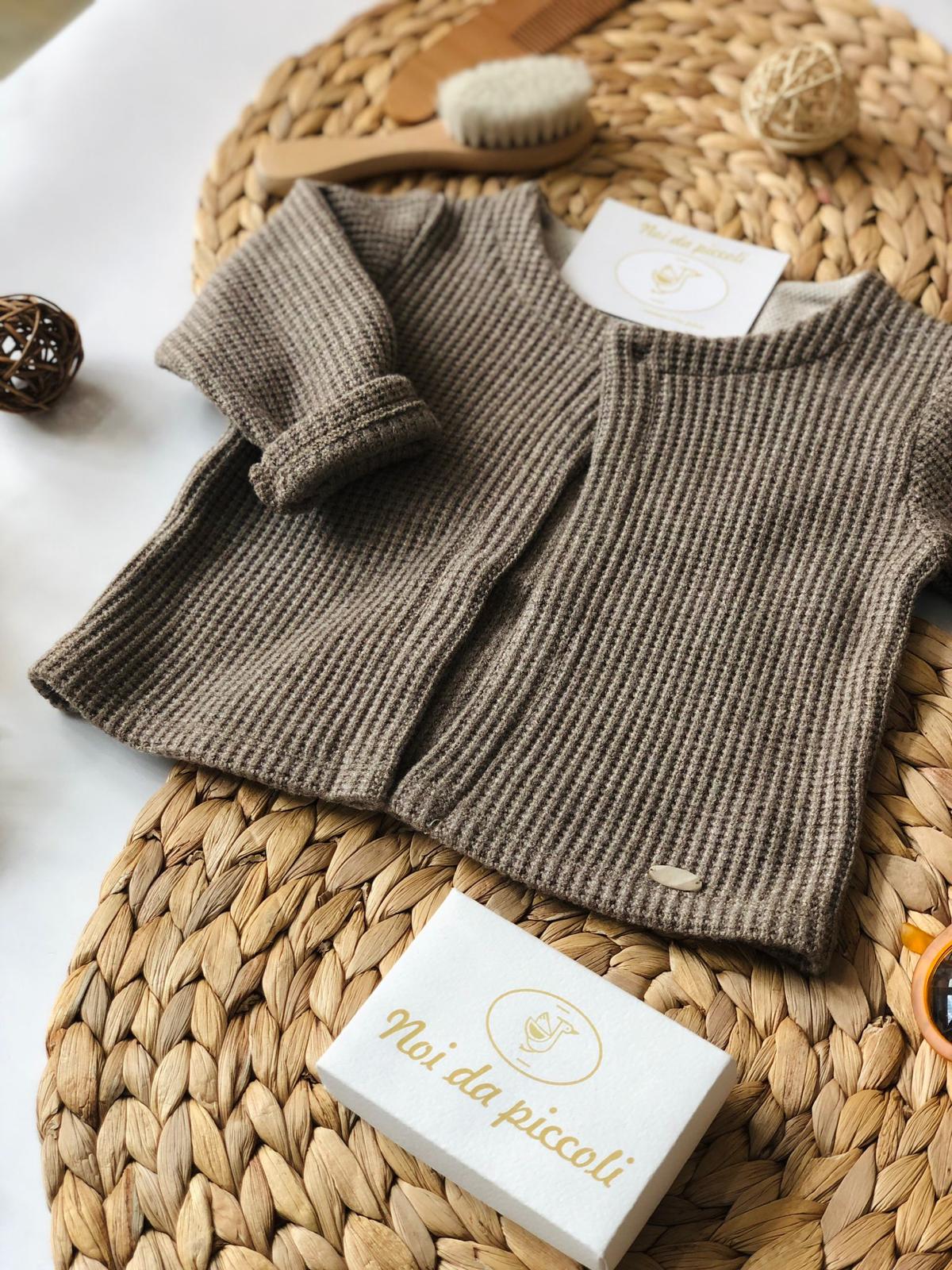 GOLFINO MARRONE CALDO COTONE - Noi da piccoli