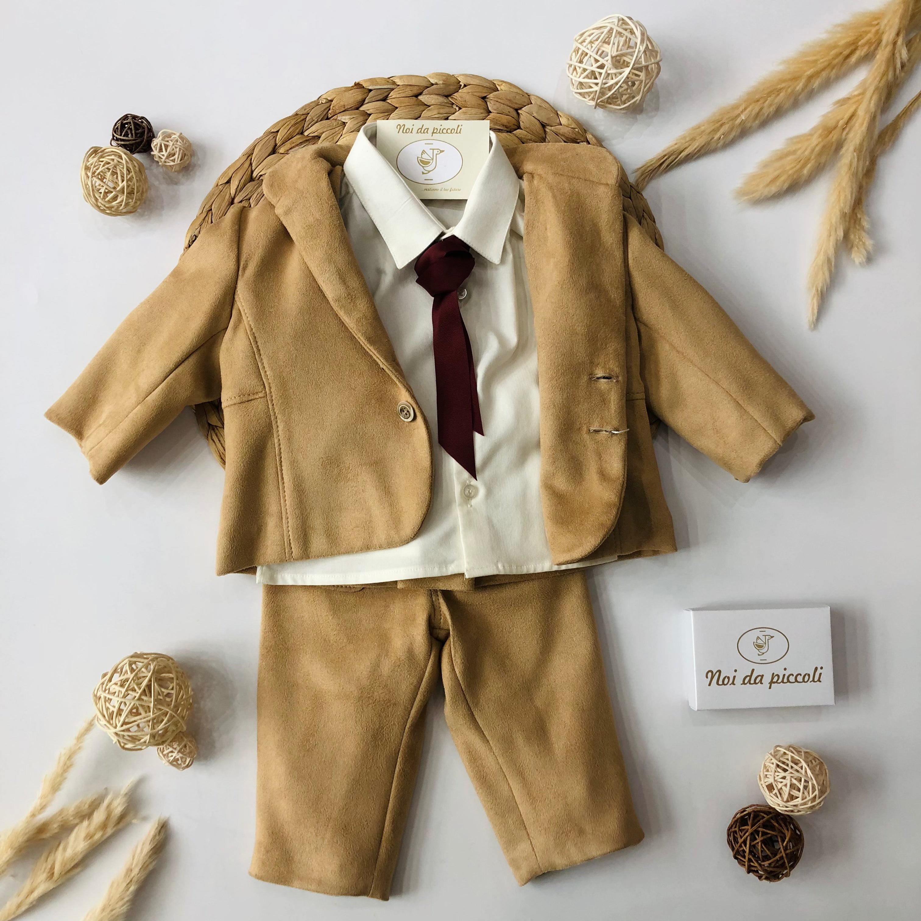 COMPLETO 4PZ CAMOSCIO