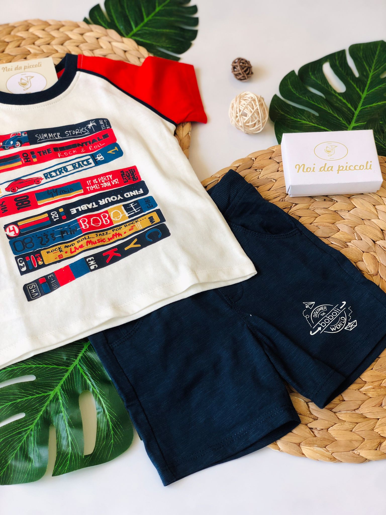 MAGLIA CON PANTALONE BLU TARGHET - Noi da piccoli