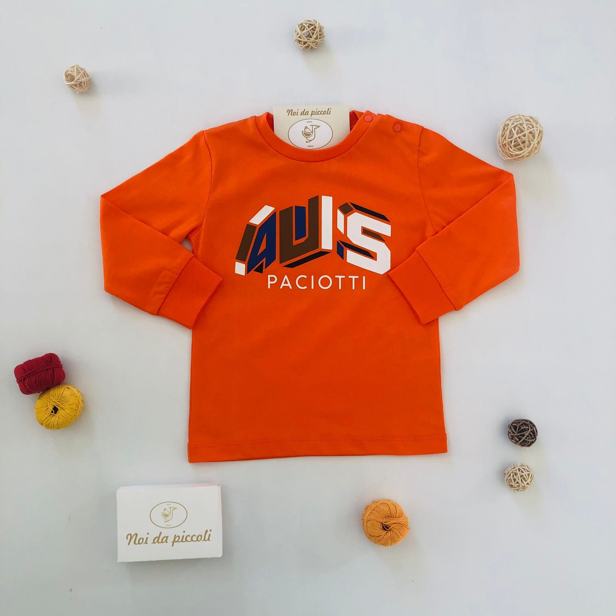 MAGLIA GIROCOLLO ARANCIO - Noi da piccoli
