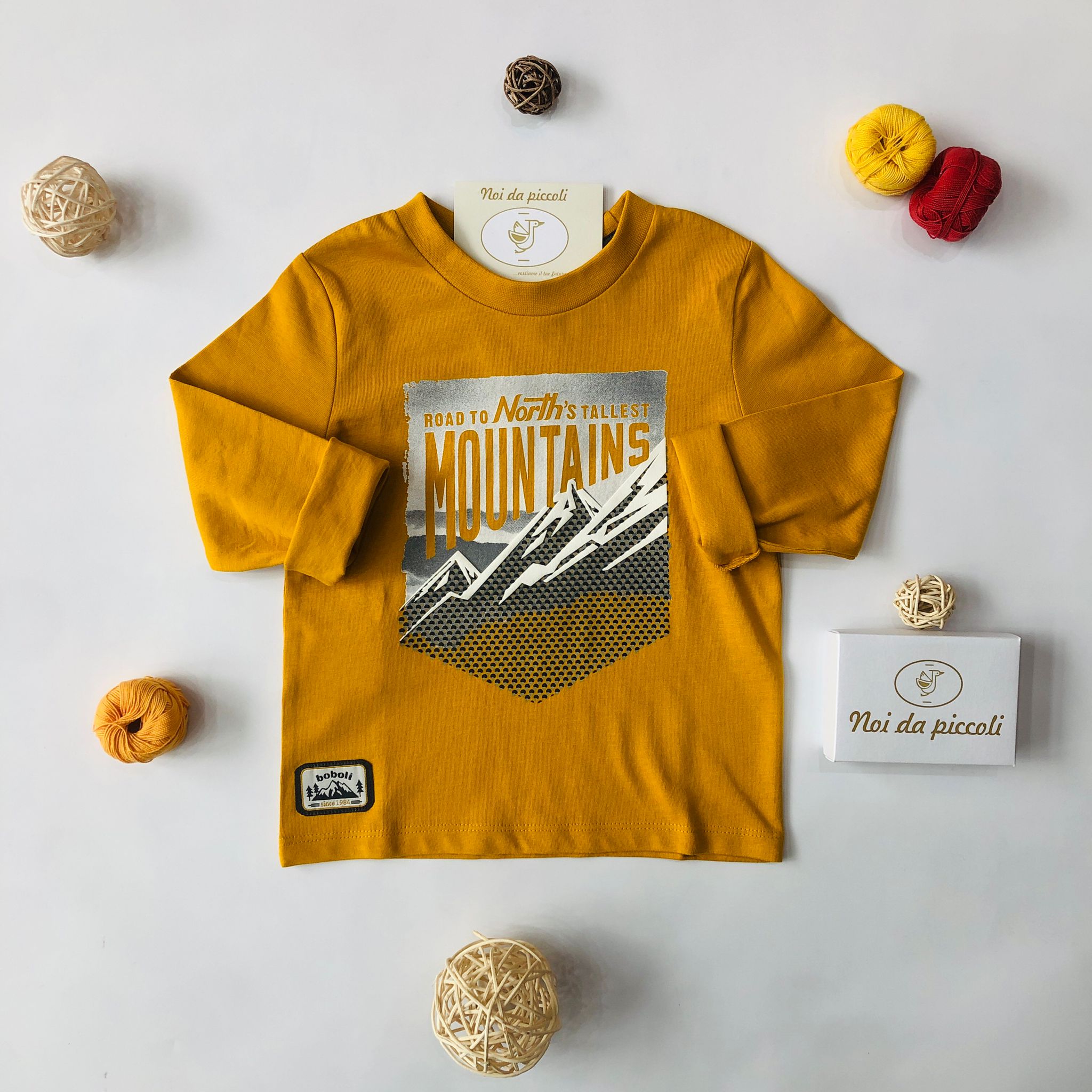 MAGLIA MOUNTAINS SENAPE - Noi da piccoli